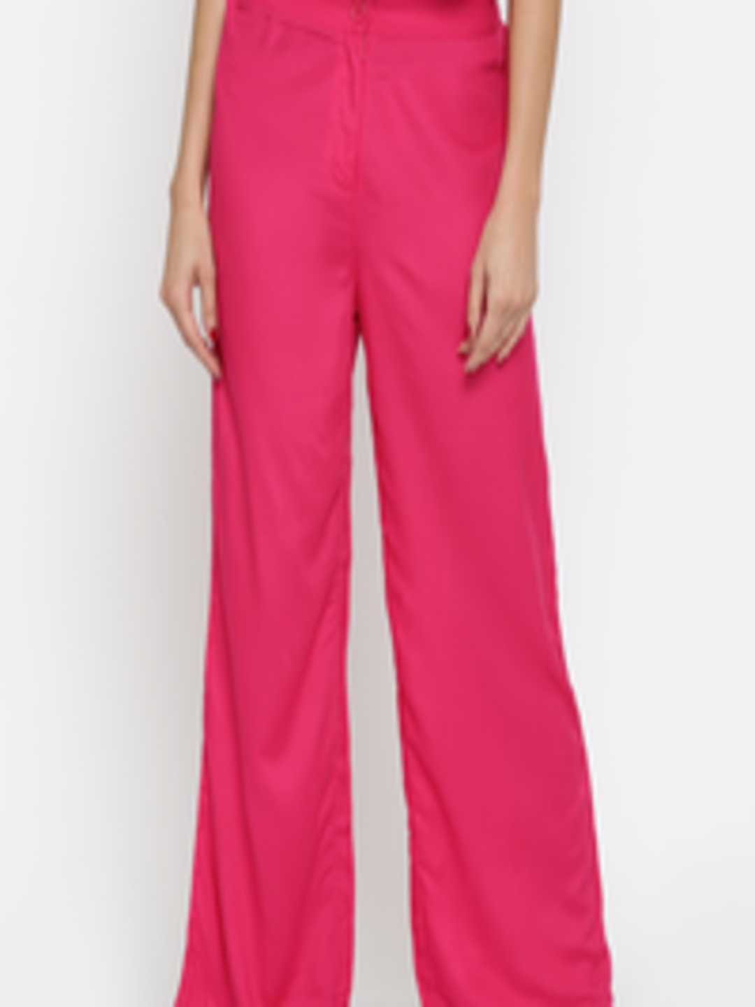 Buy Global Desi Women Pink Solid Trousers - Trousers for Women 1791922 ...