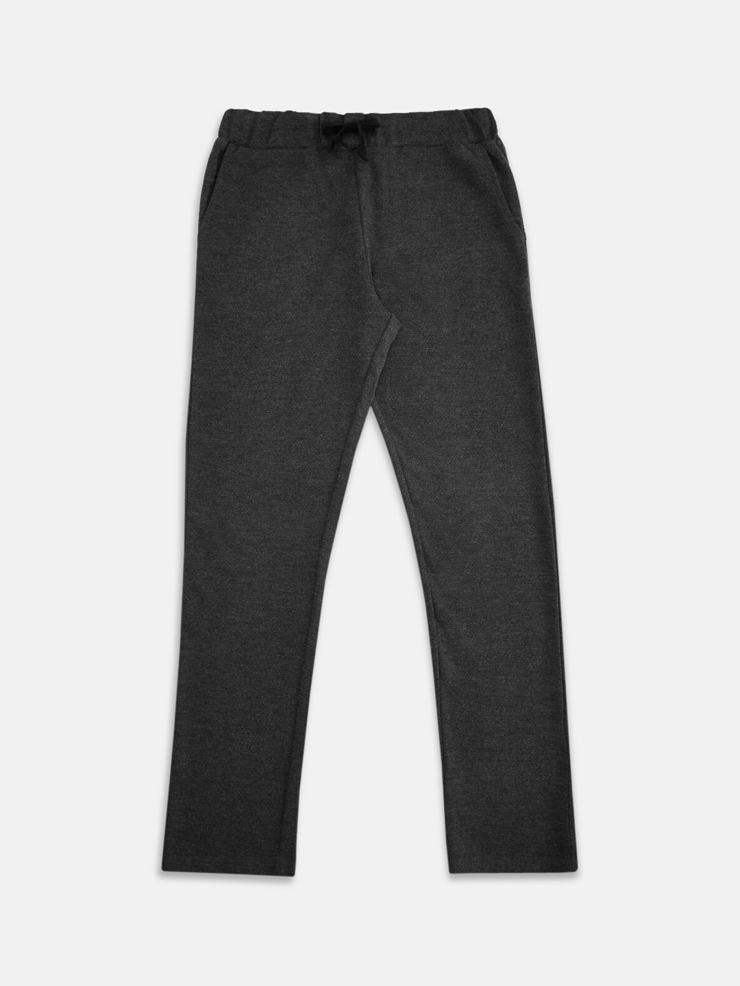 Buy Pantaloons Junior Boys Charcoal Solid Track Pants - Track Pants for ...