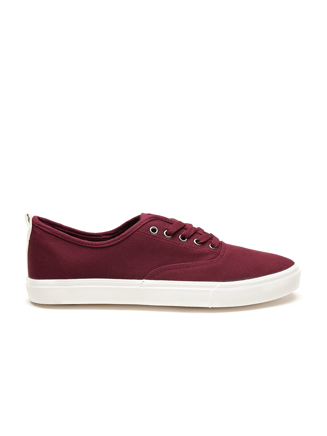 Buy FOREVER 21 Men Burgundy Solid Sneakers Casual Shoes for Men