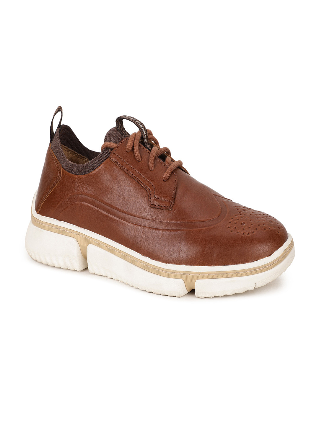 Buy Hush Puppies Men Tan Leather Sneakers Casual Shoes for Men