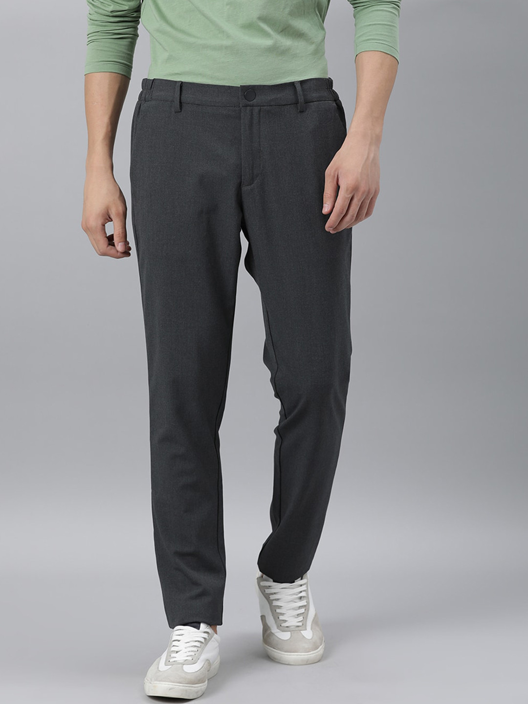 Buy RARE RABBIT Men Travel 2 Mid Rise Slim Fit Trouser Trousers for