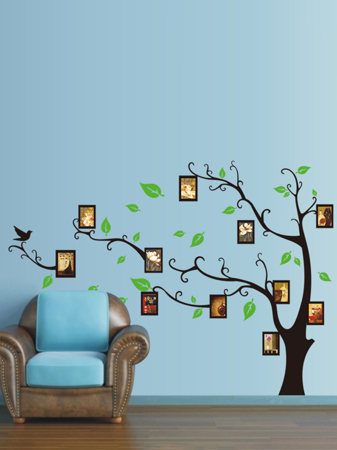 Buy Home Centre Green & Black Tree Wall Stickers Wall Decor for
