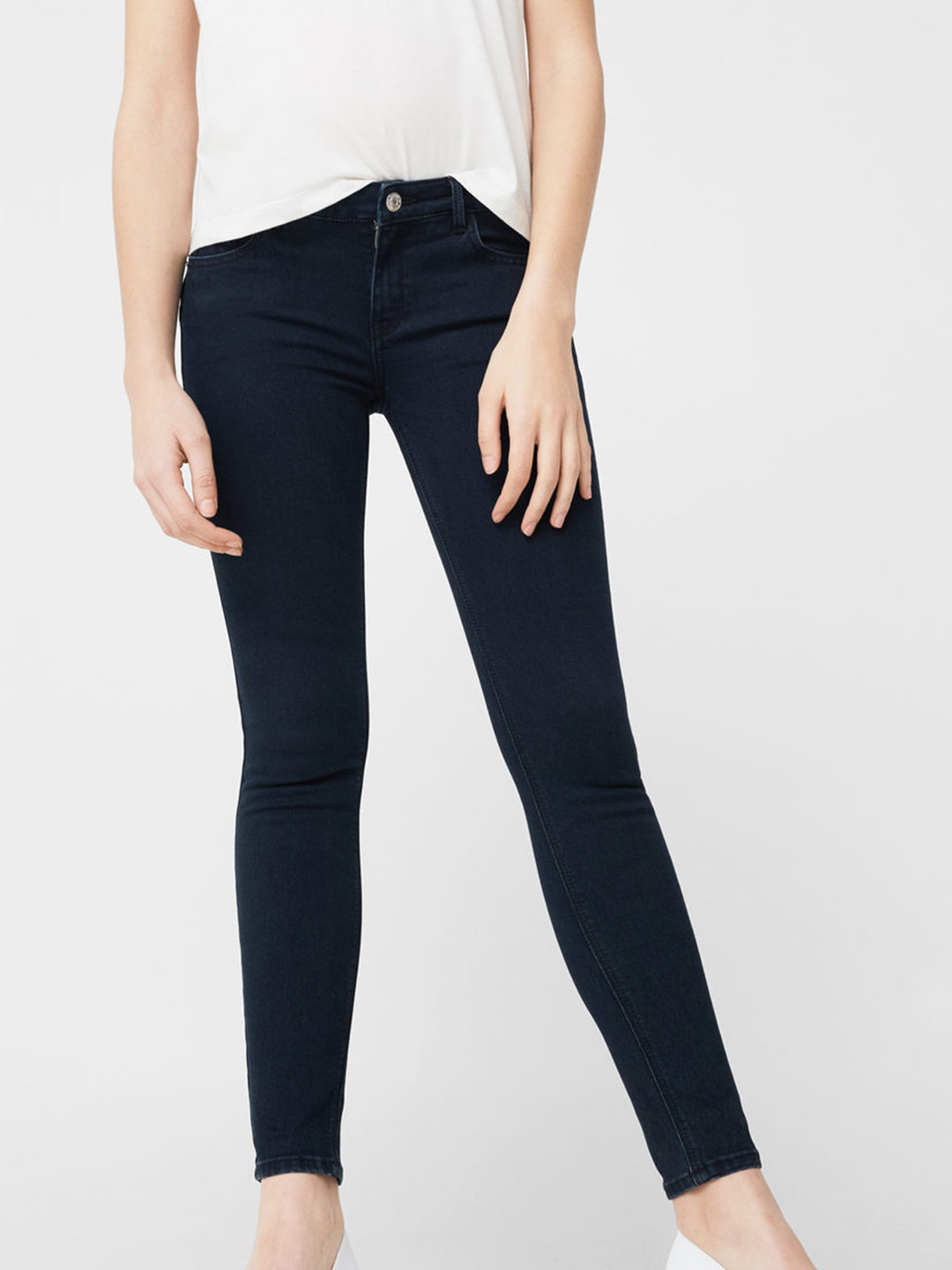 Buy MANGO Women Navy Stretchable Jeans Jeans for Women 1794319 Myntra