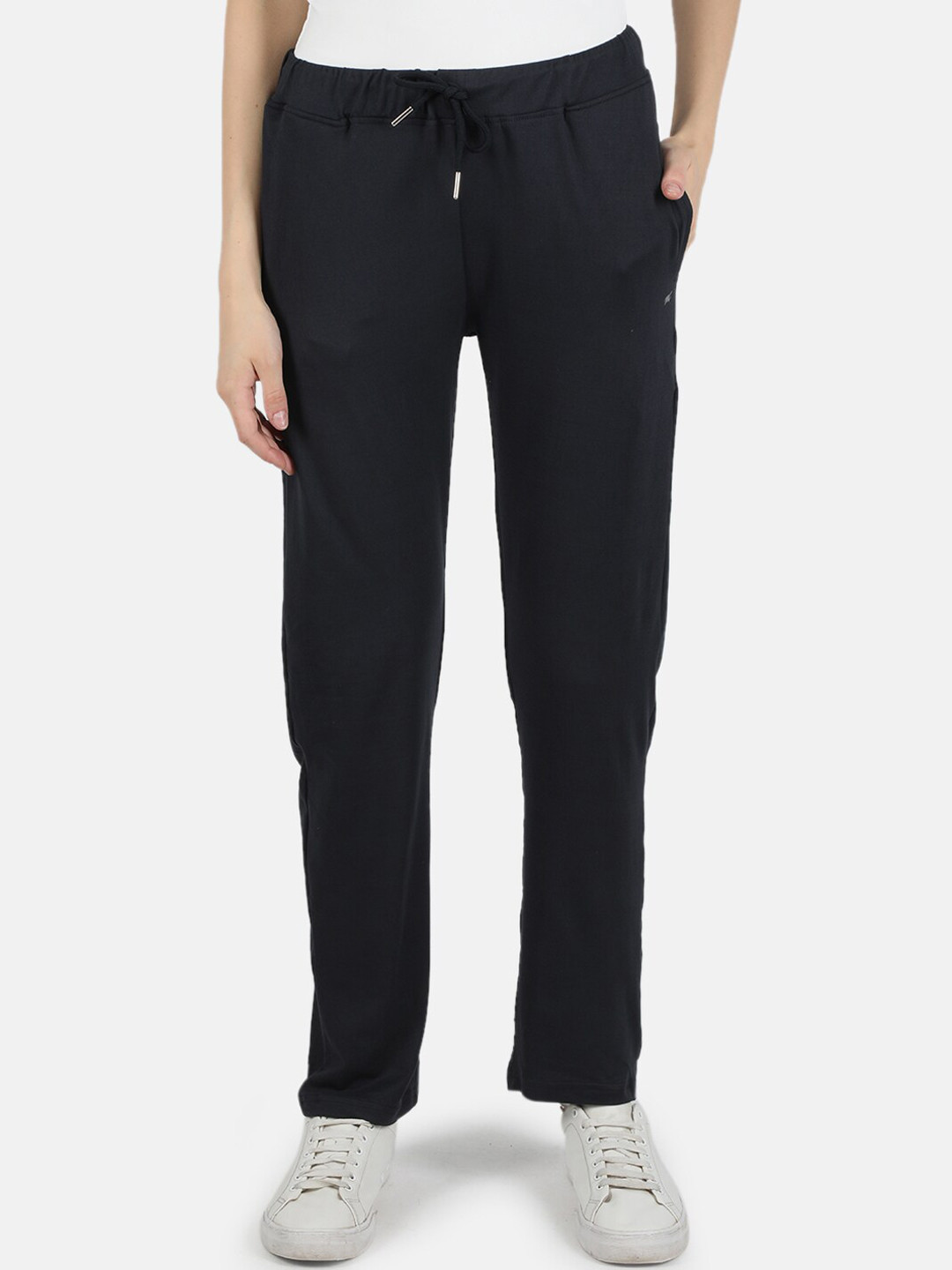 Buy Monte Carlo Women Navy Blue Solid Slim Fit Track Pants Track