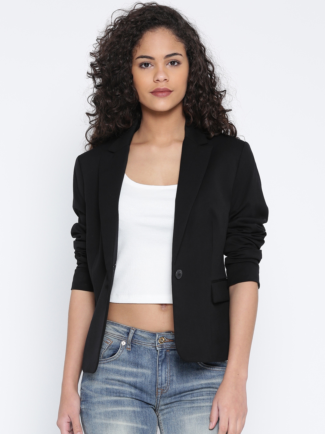 mango black blazer