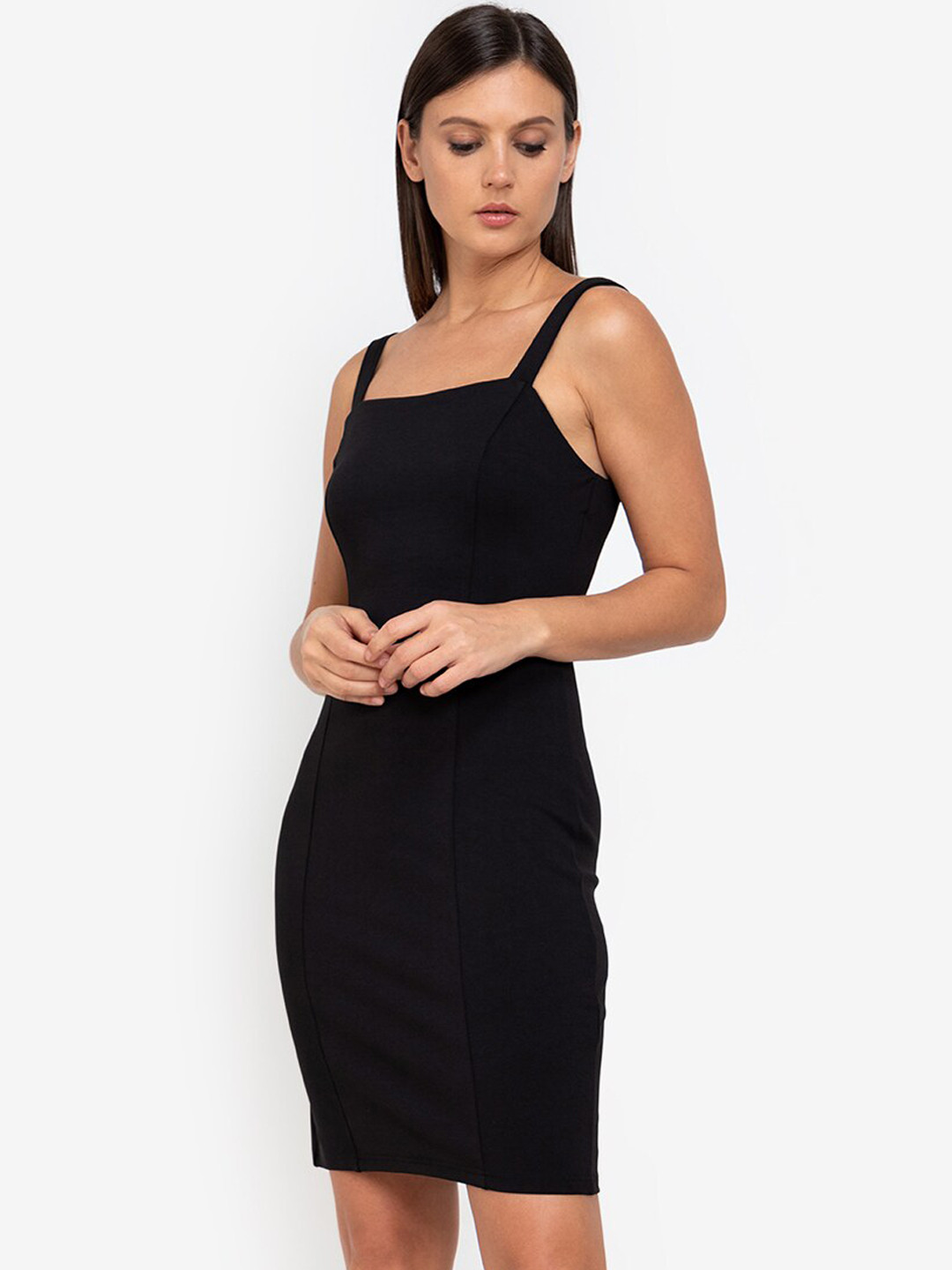 Buy ZALORA WORK Black Bodycon Midi Dress Dresses for Women 17947244