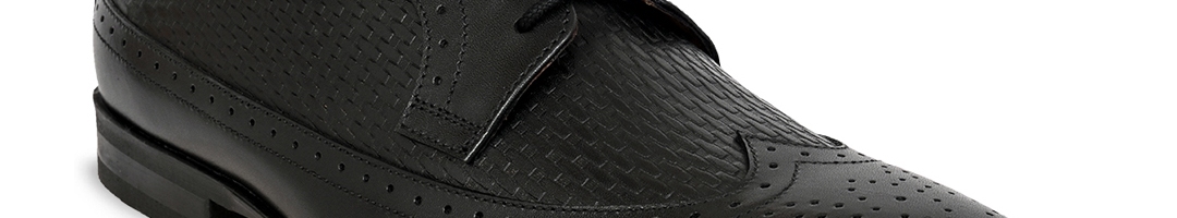 Buy Allen Cooper Men Black Solid Leather Formal Brogues - Formal Shoes ...