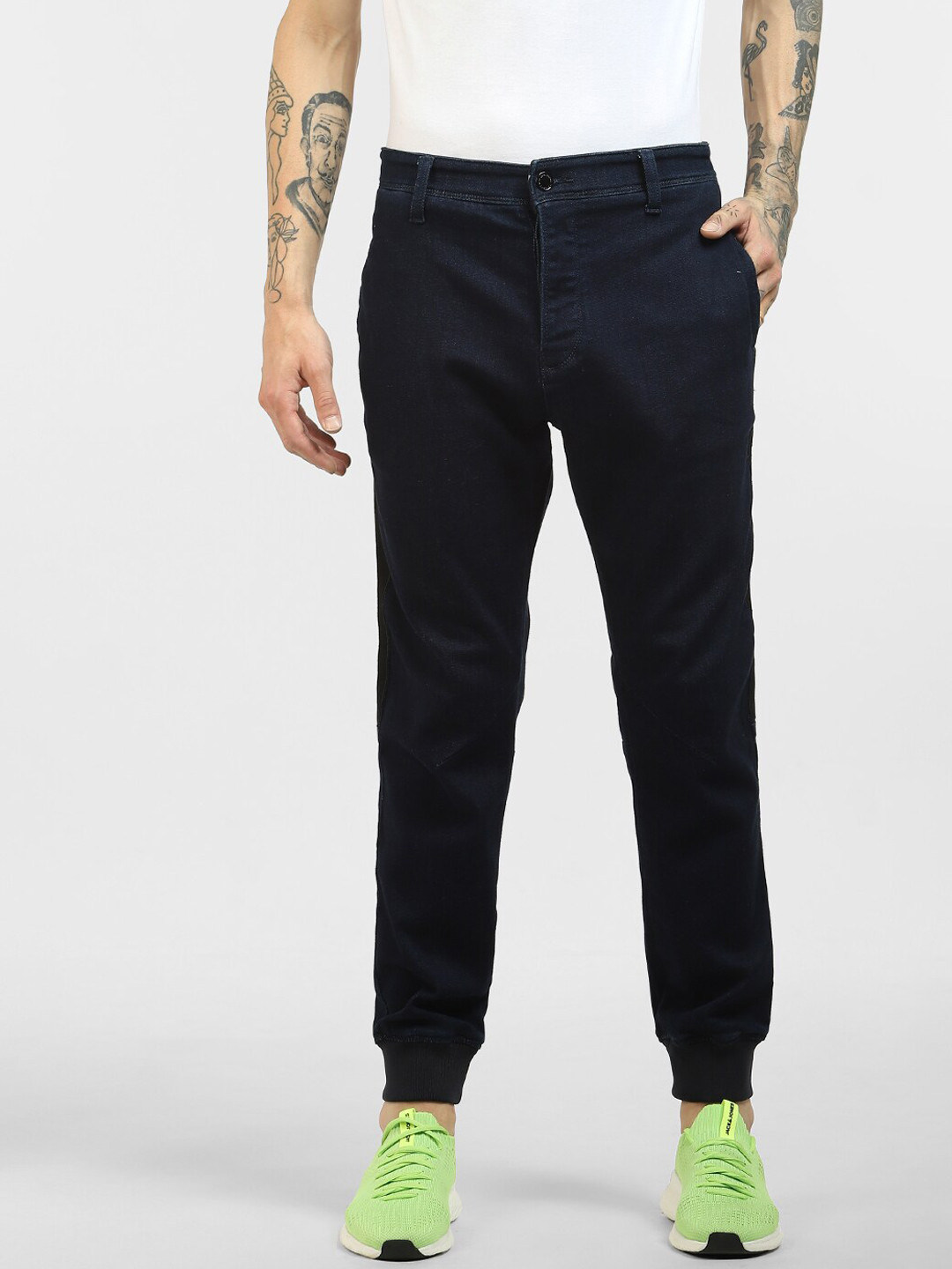 Buy Jack & Jones Men Blue Low Rise Cotton Jogger Jeans Jeans for Men