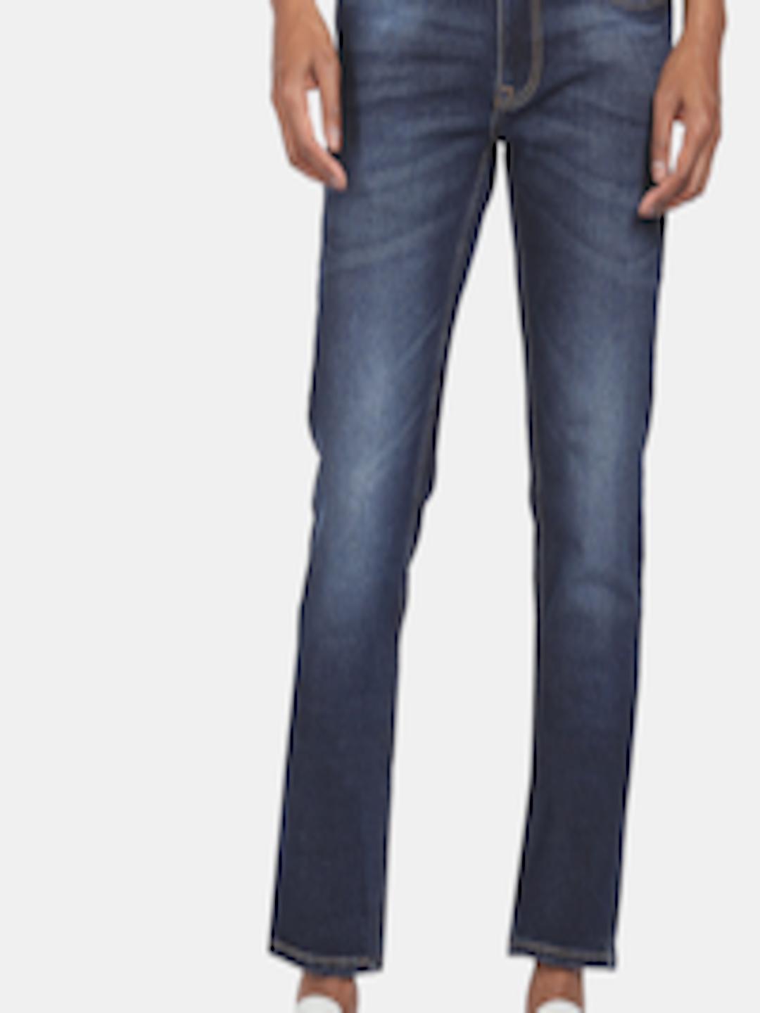 Buy Ruggers Men Dark Blue Cotton Slim Fit Mid Rise Heavy Fade Jeans ...