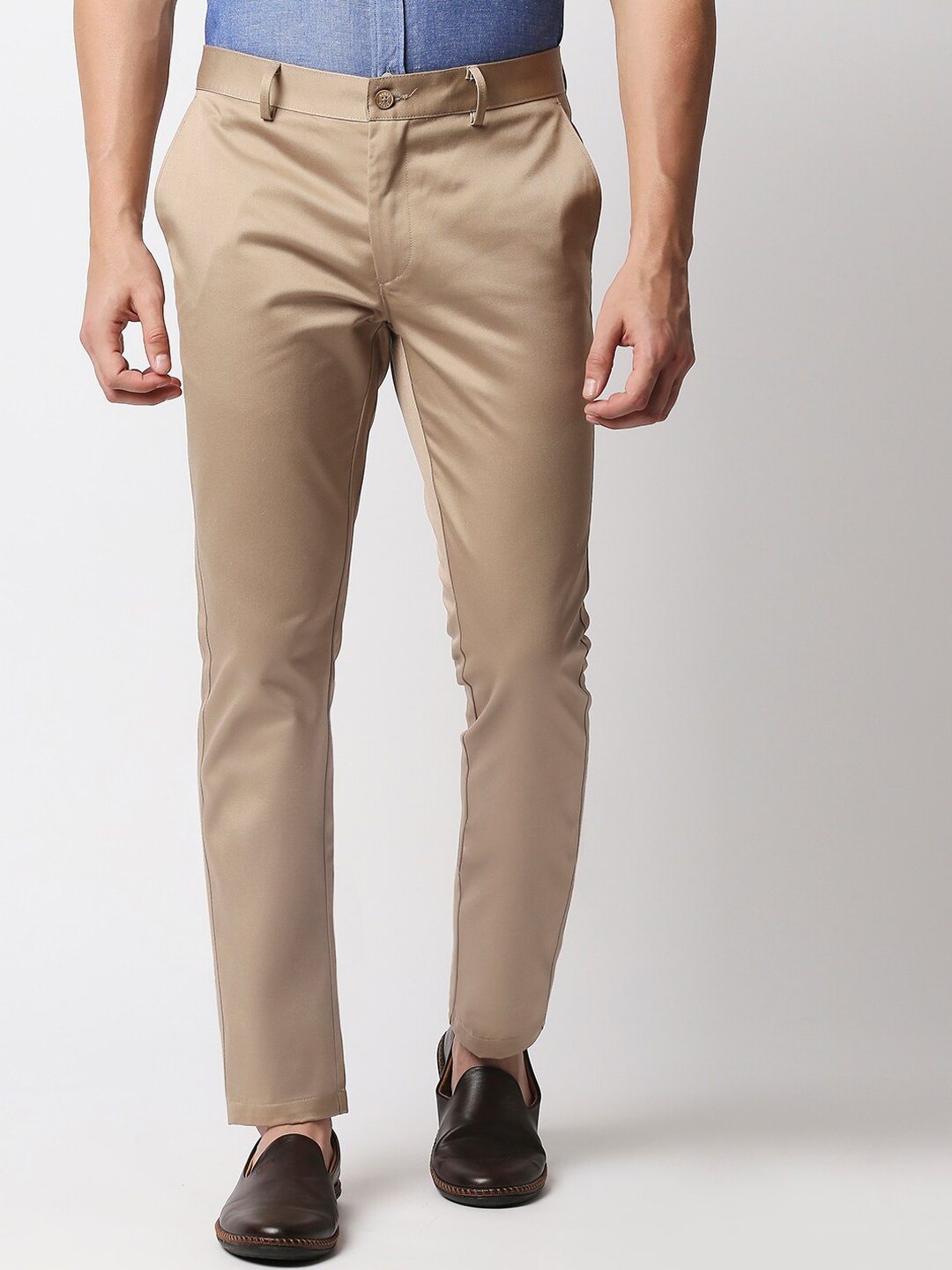 khaki tapered joggers