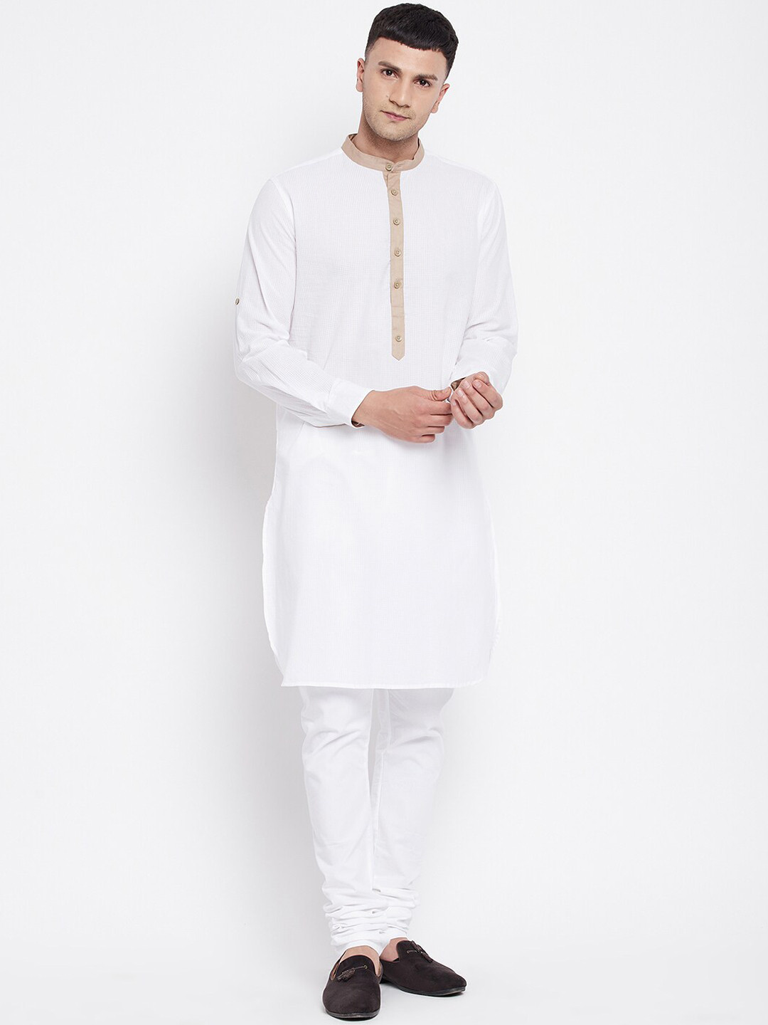 Buy Even Men White Solid Pure Cotton Kurta Kurtas for Men 17960840