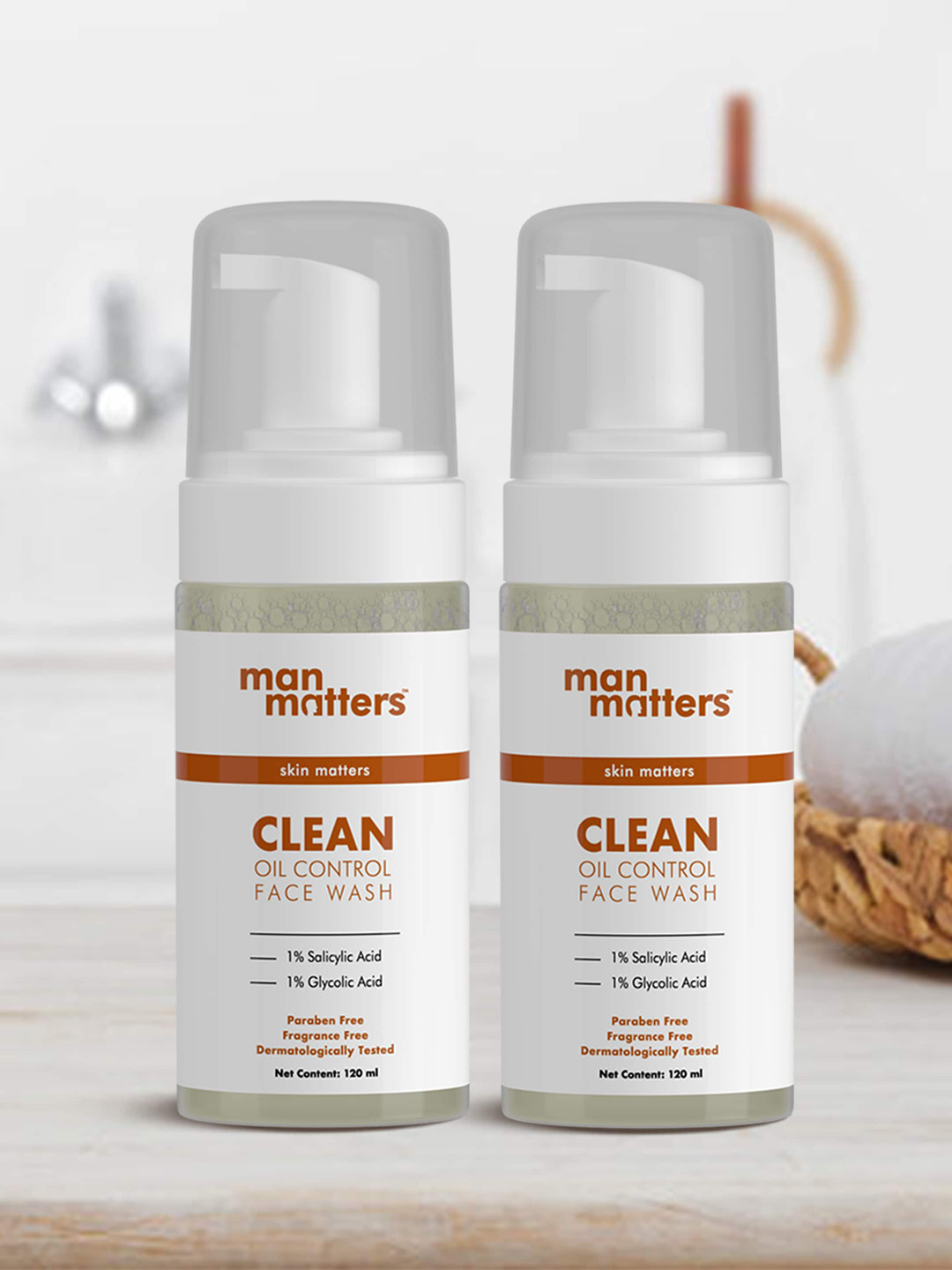 Buy Man Matters Set Of 2 Foaming Face Wash Salicylic And Glycolic Acid
