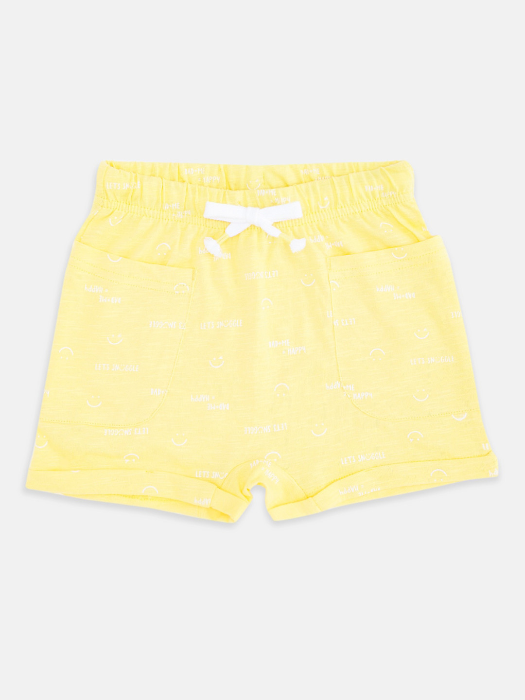 Buy Pantaloons Baby Boys Yellow & White Printed Cotton Shorts Shorts