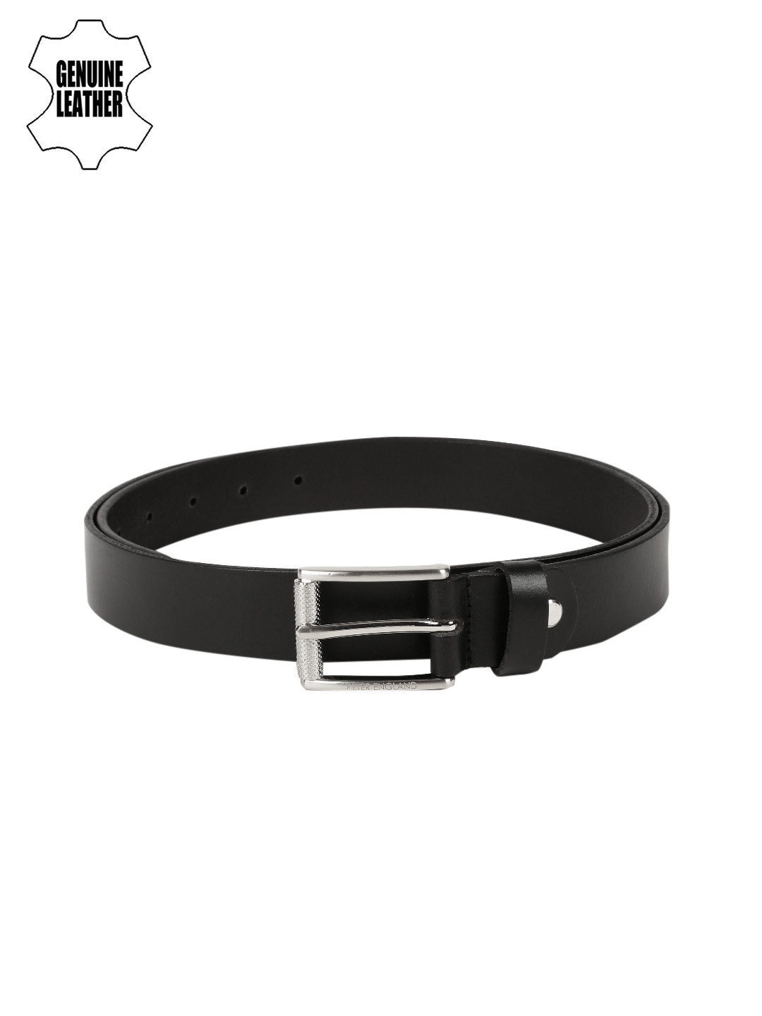 Buy Peter England Statements Black Genuine Leather Belt Belts for Men