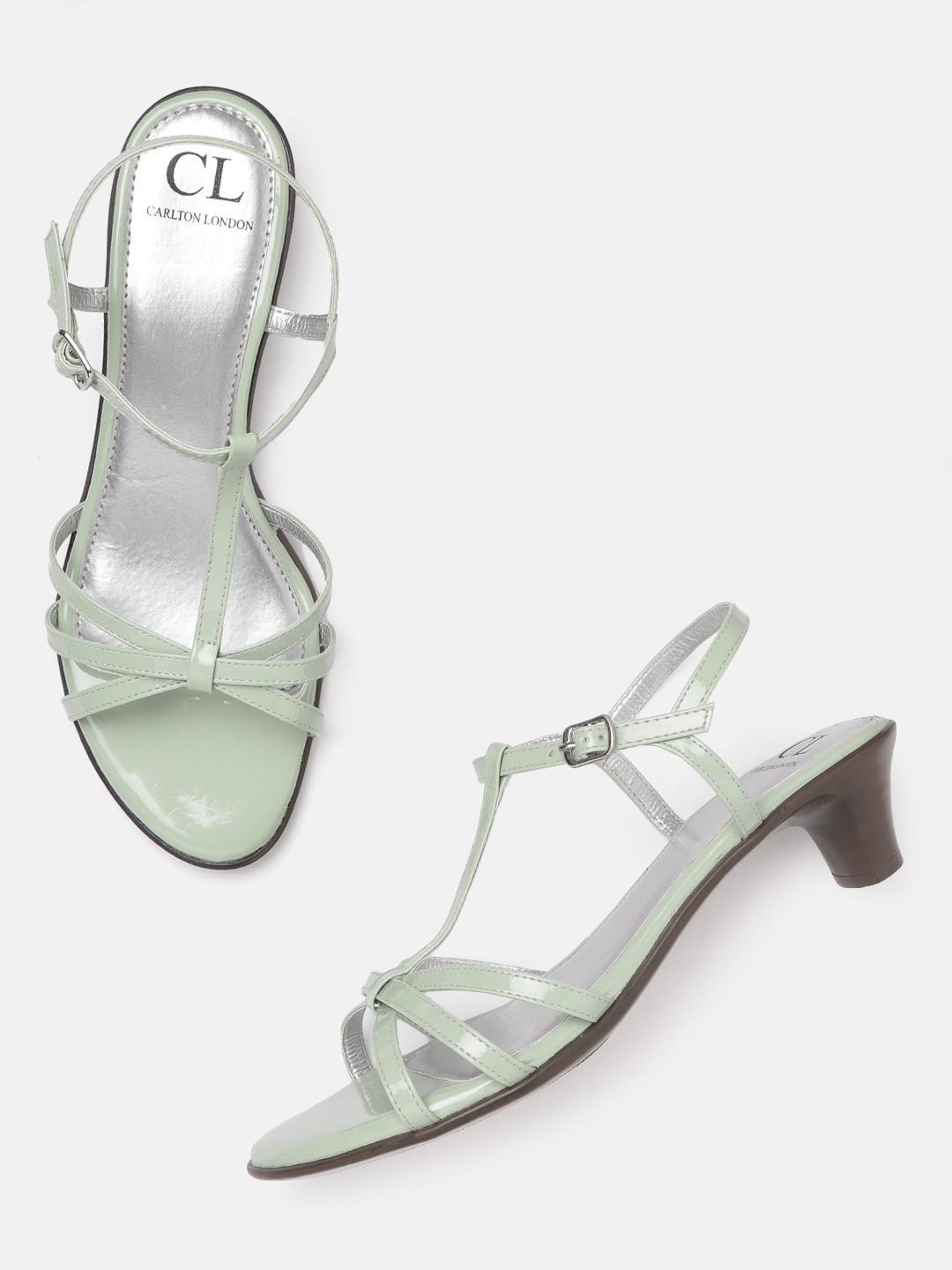 Buy Carlton London Women Mint Green Solid Block Heels Heels for Women