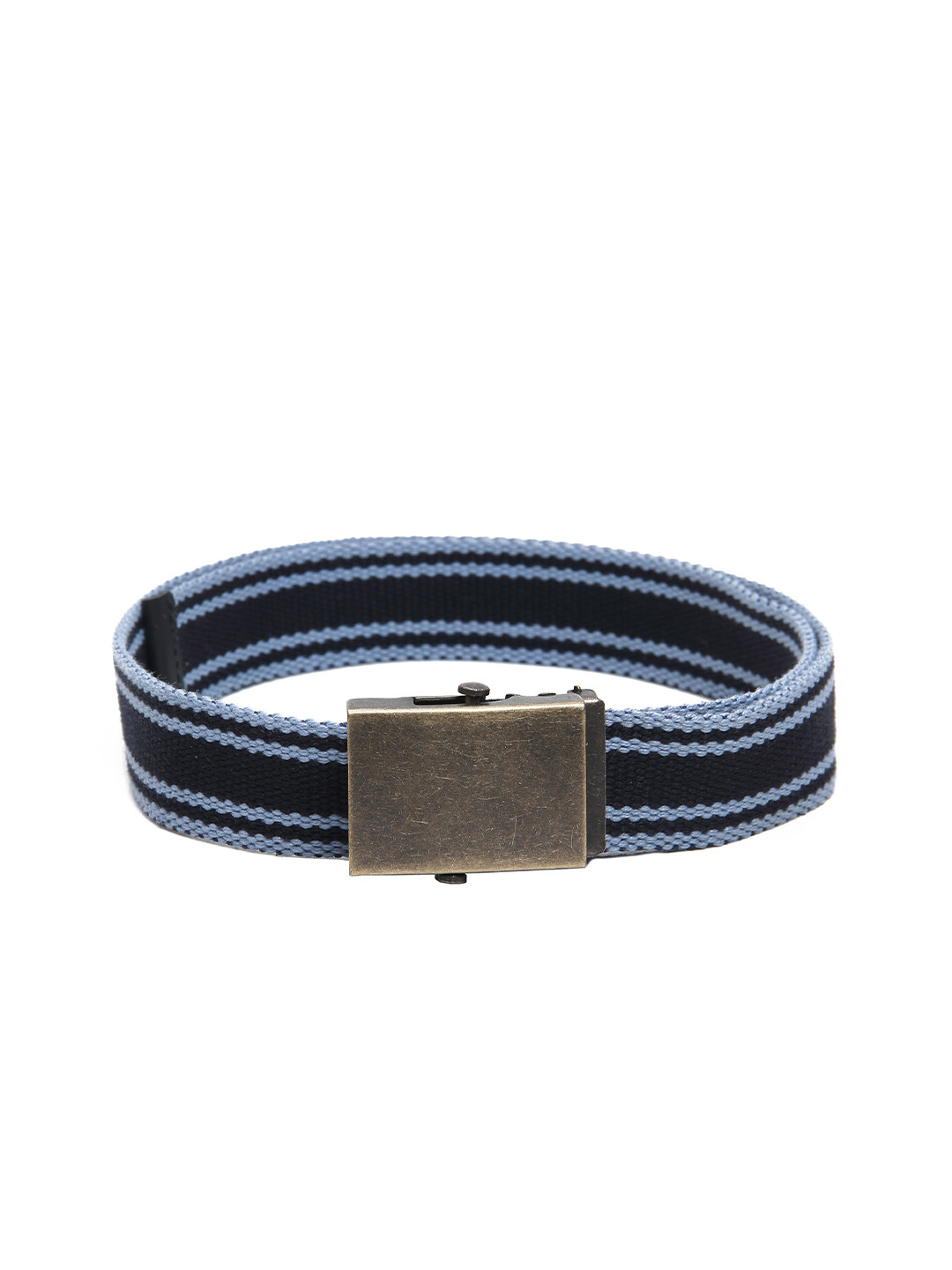 Buy Calvadoss Women Navy Blue Woven Design Canvas Cotton Belt Belts