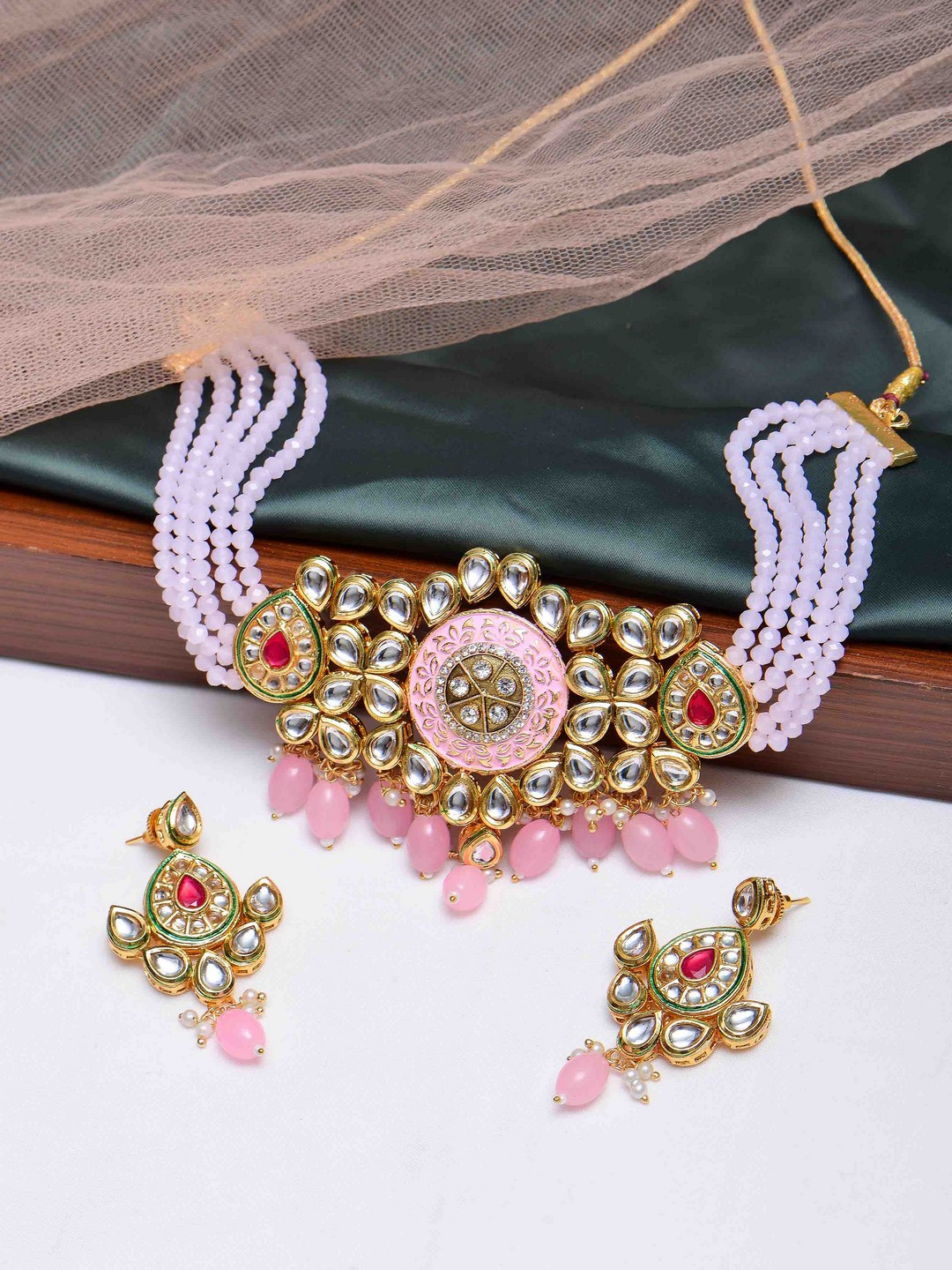 Rani pink jewellery set Sale