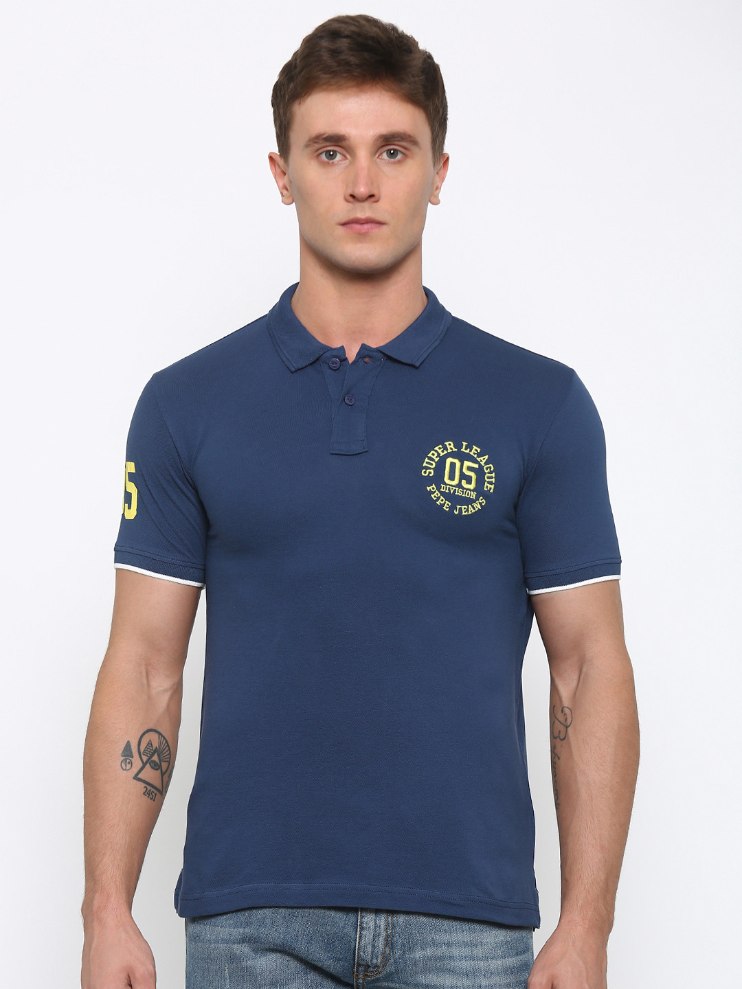 Pepe Jeans Azzurro Cotton Mens T-Shirt