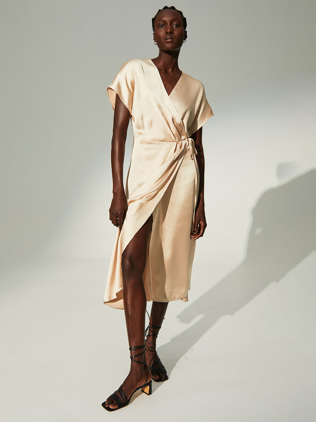 Buy H&M Beige Satin Bridesmaid Dress Dresses for Women 17982488 Myntra