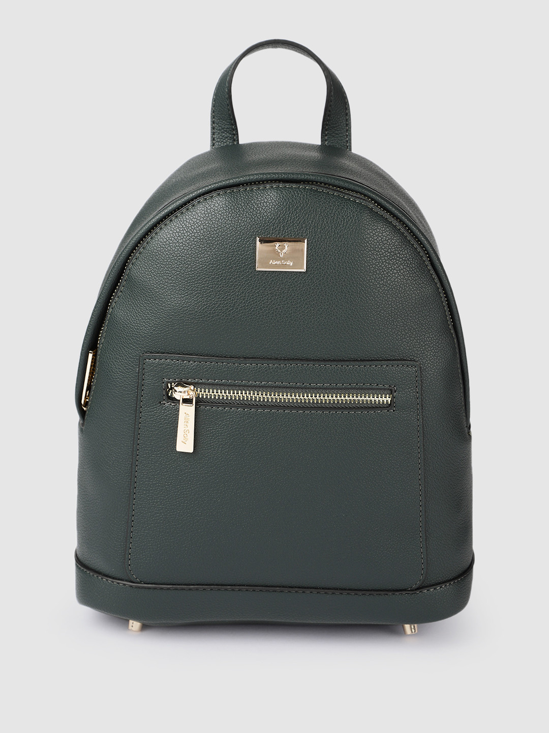 Buy Allen Solly Women Green Solid Backpack Backpacks for Women