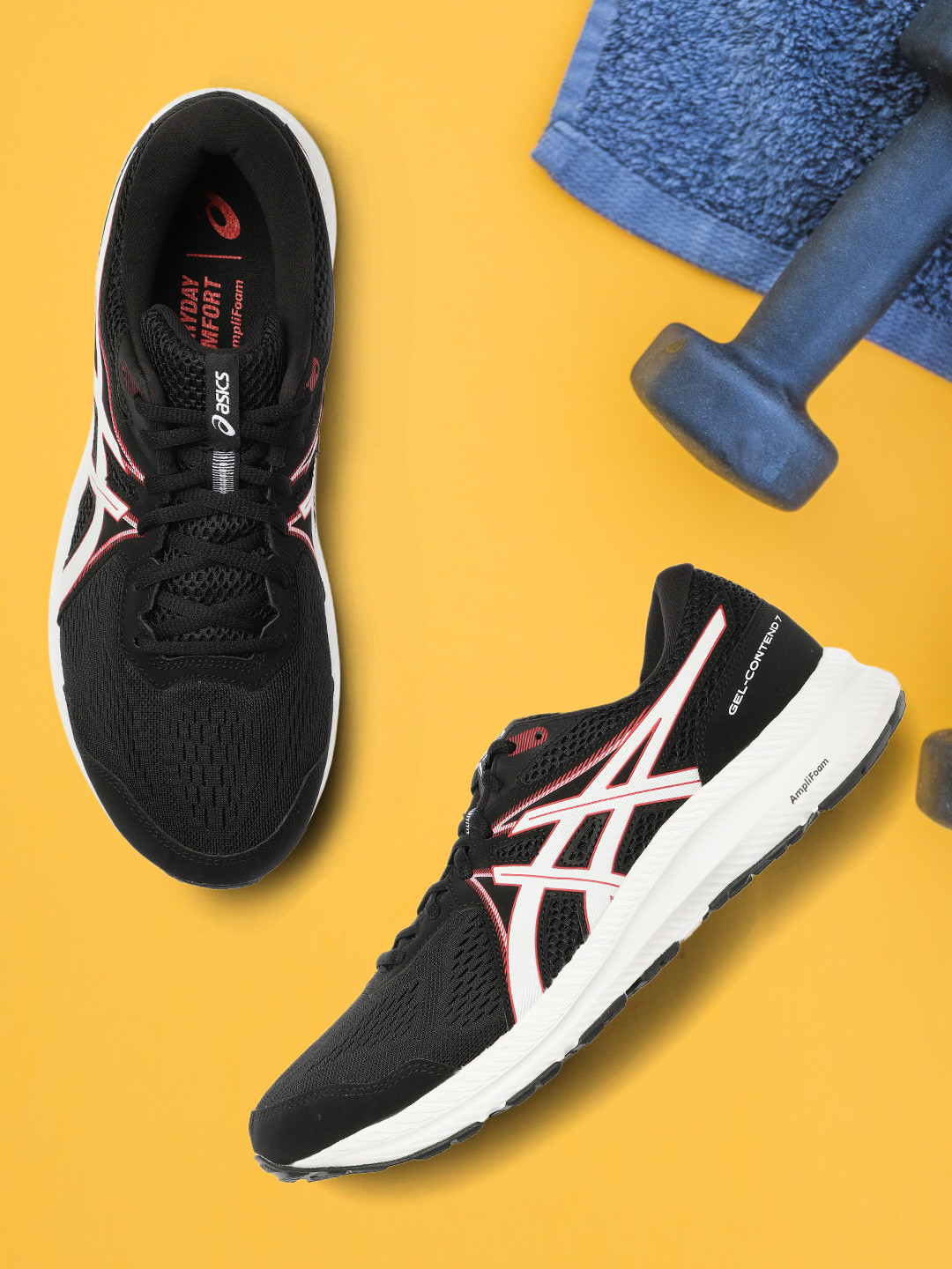 Buy ASICS Men Black GEL CONTEND 7 Running Shoes Sports Shoes for Men 17987402 Myntra