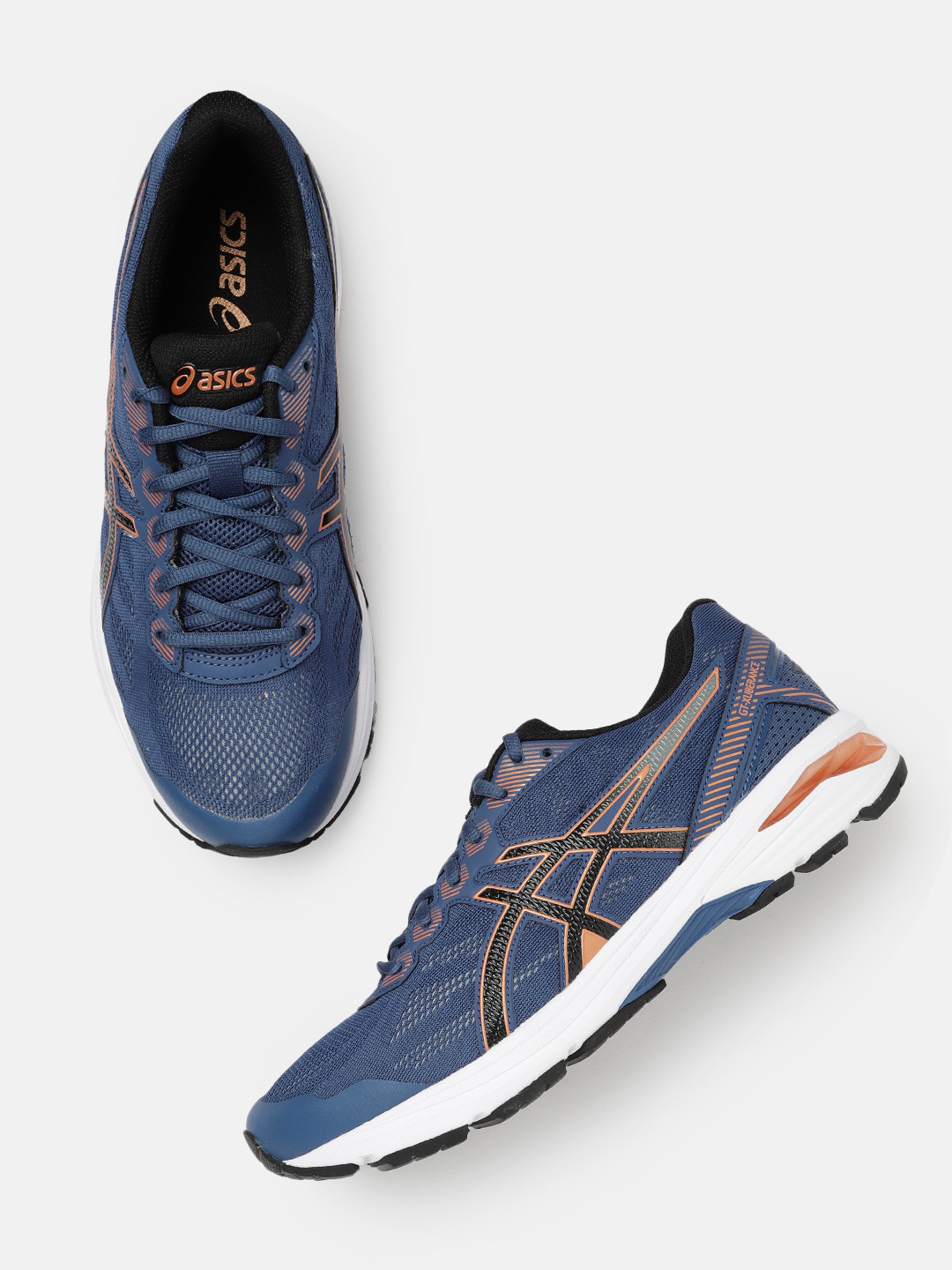 Buy ASICS Men Teal Blue & Black Woven Design GT Xuberance Running Shoes