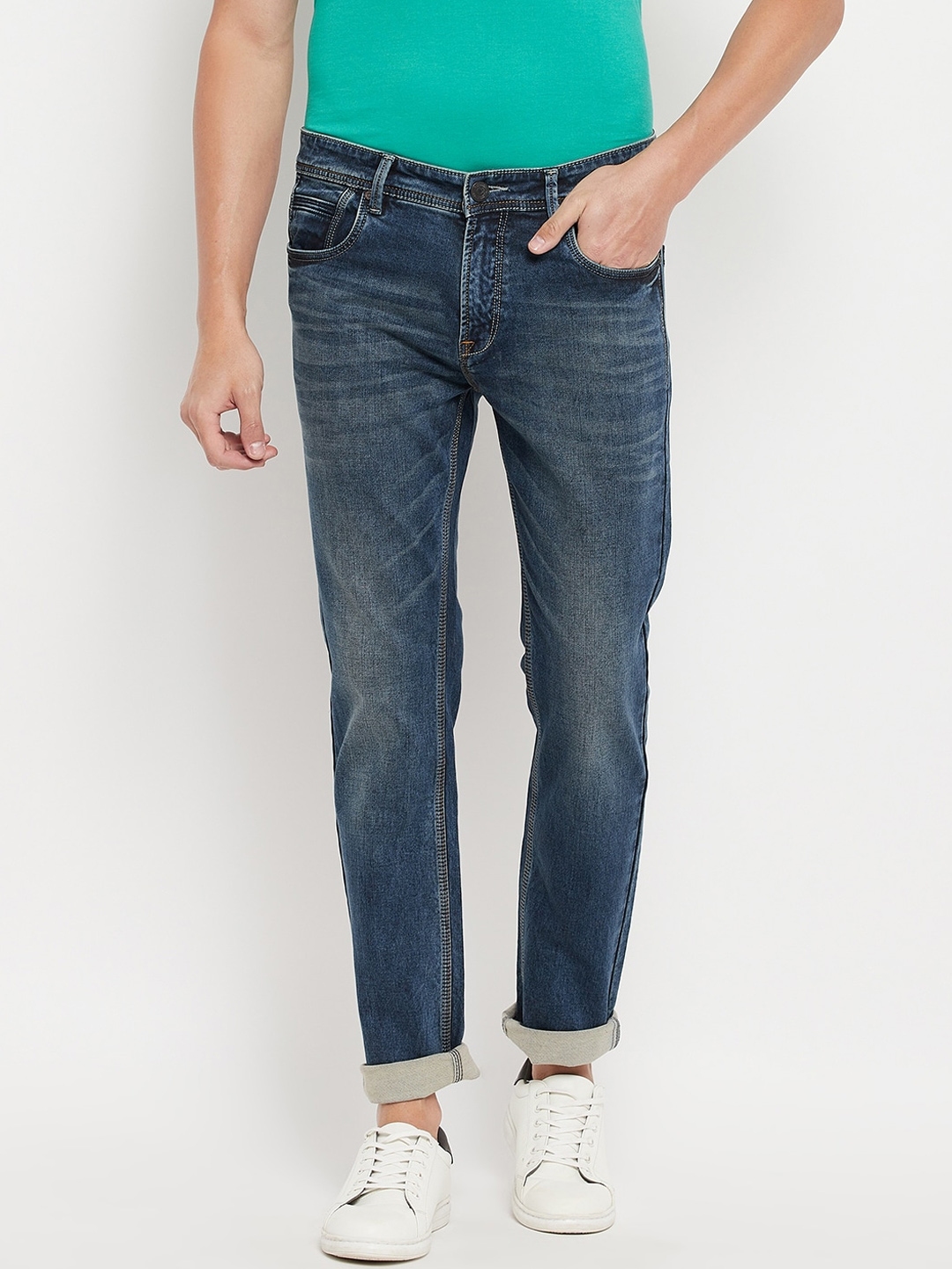 Buy Duke Men Blue Slim Fit Light Fade Stretchable Jeans - Jeans for Men ...