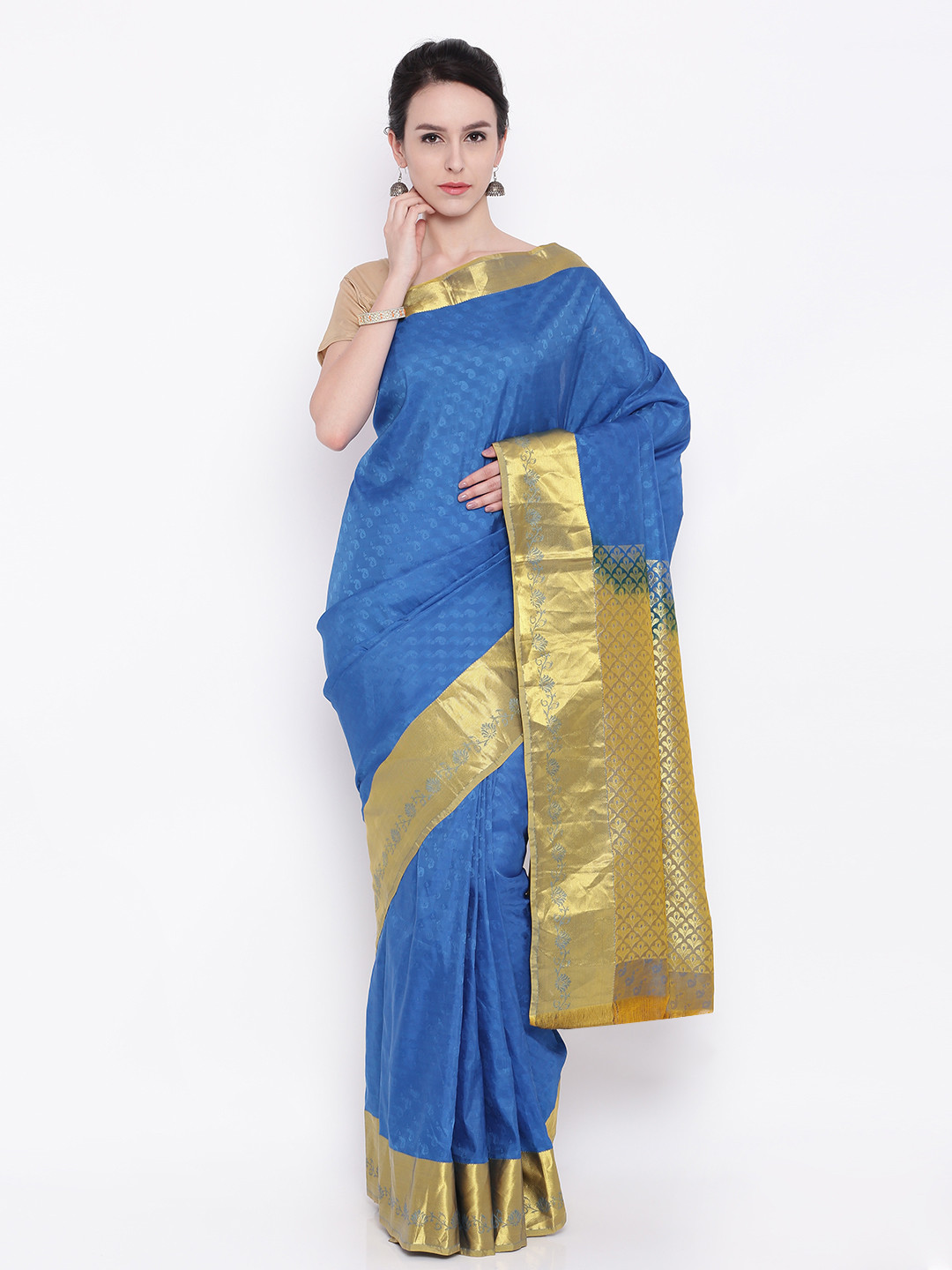 Buy The Chennai Silks Classicate Blue Salem Silk Traditional Saree