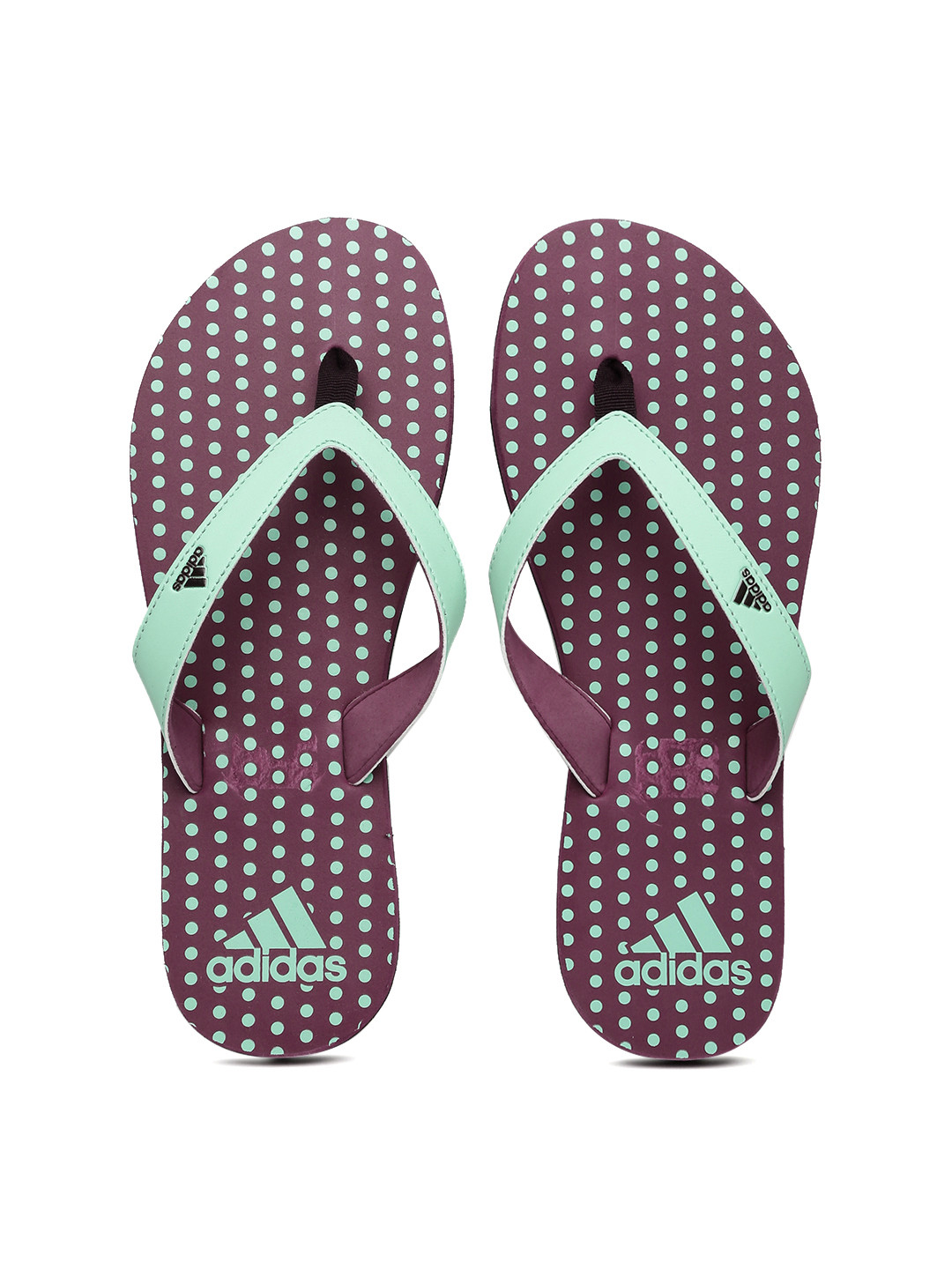 Buy ADIDAS Women Green & Burgundy Adi Klomp Printed Flip ...