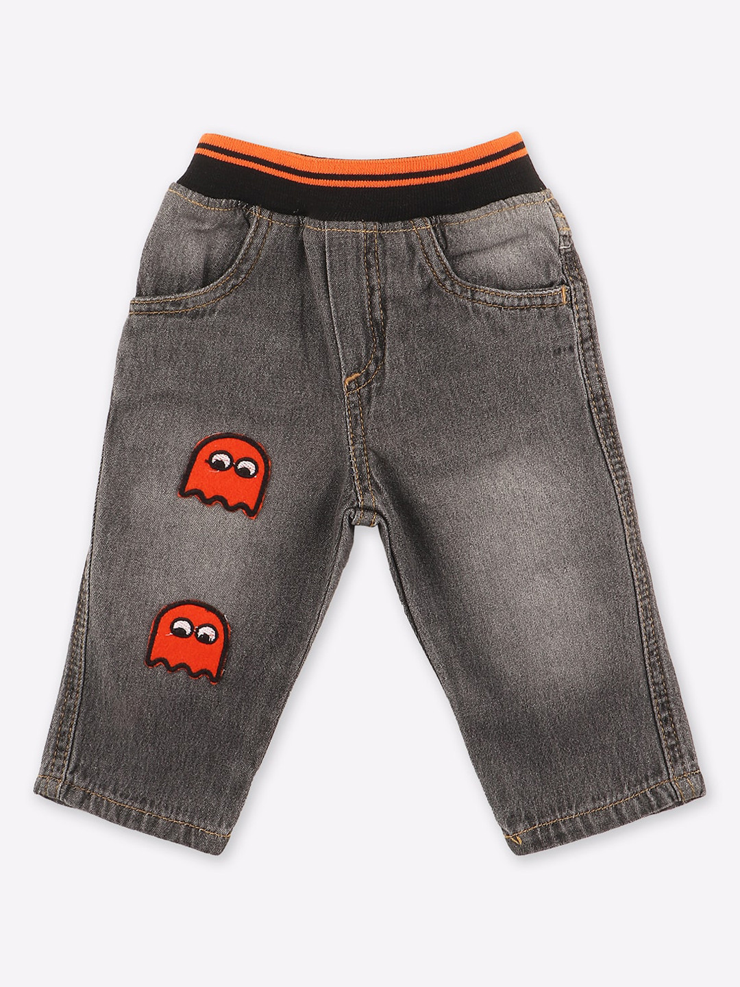 Buy Little County Boys Grey Heavy Fade Stretchable Jeans Jeans for