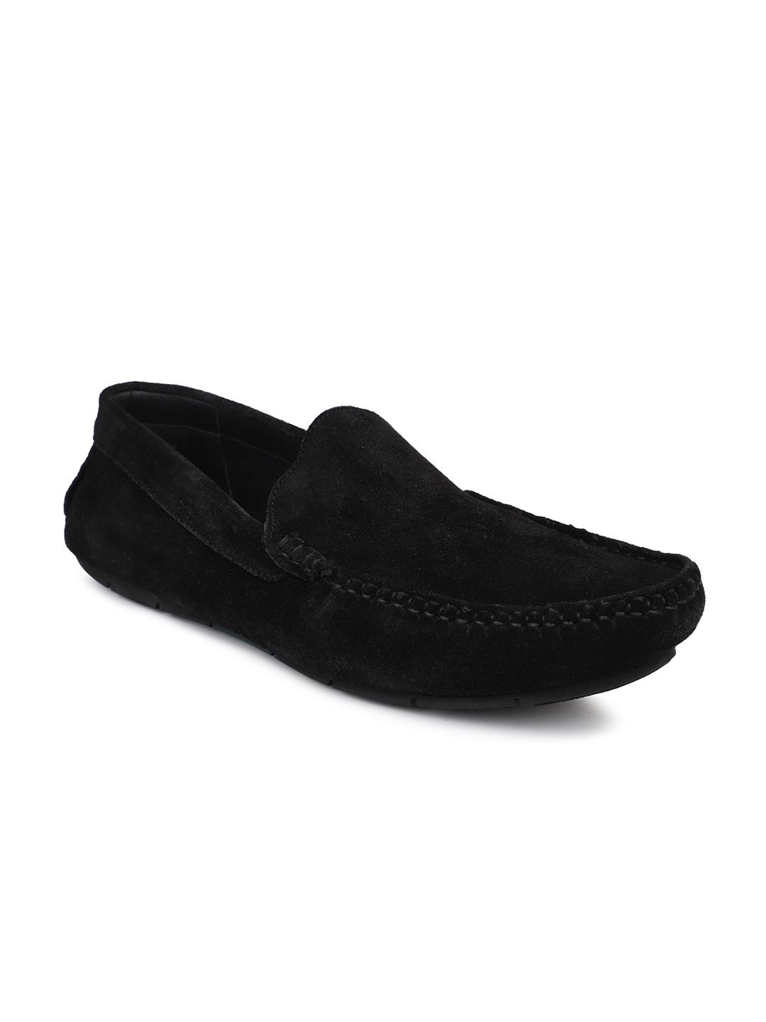 Buy PRIVO By Inc.5 Men Black Suede Loafers - Casual Shoes for Men ...