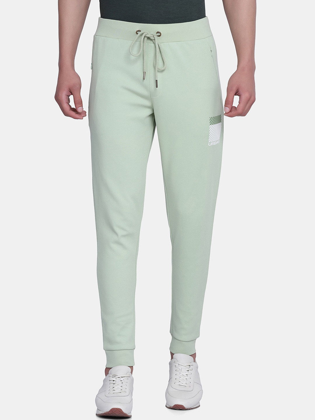 Buy Blackberrys Men Sea Green Solid Slim Fit Cotton Joggers Track