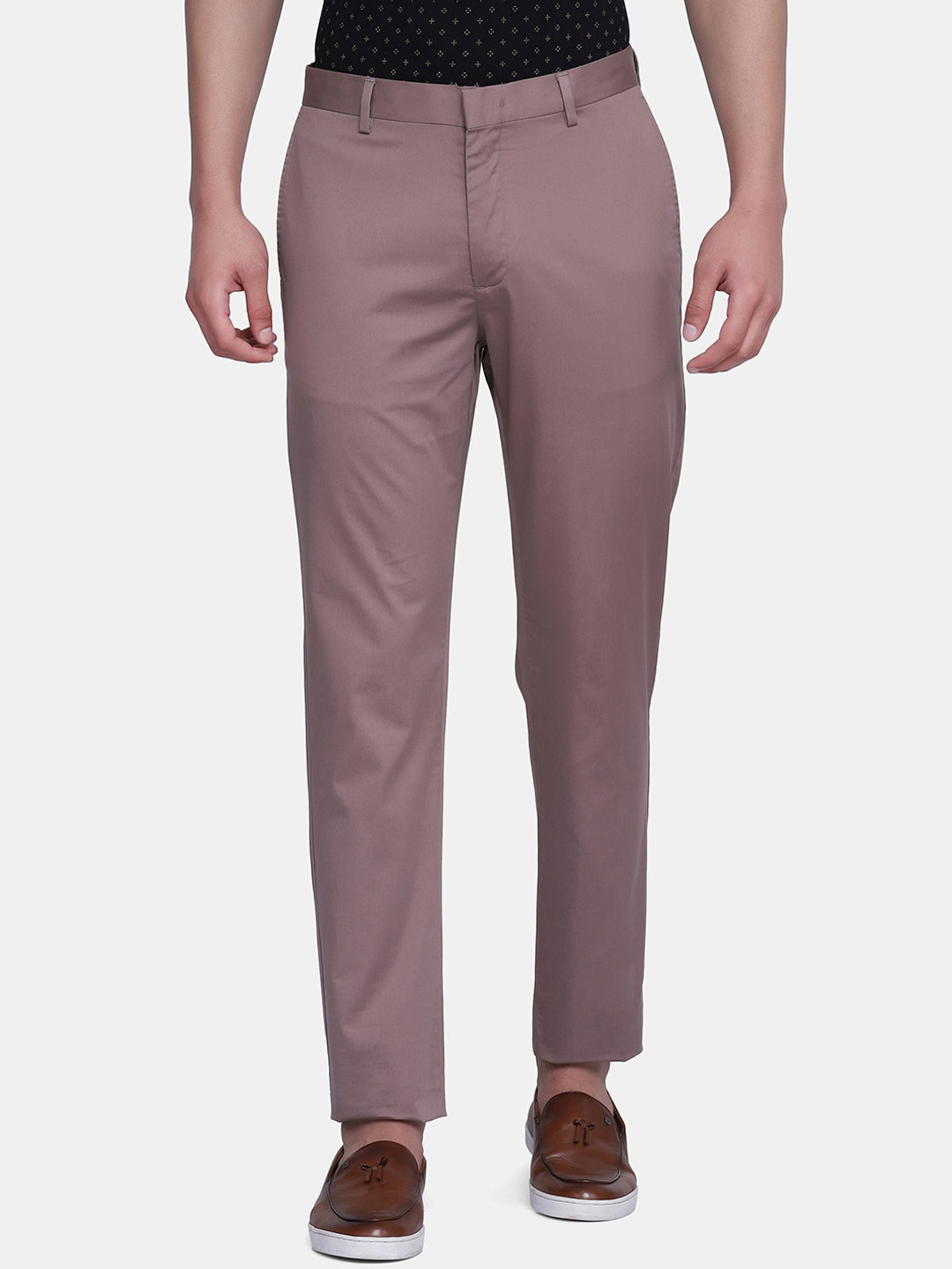 Buy Blackberrys Men Pink Arise Regular Fit Trousers Trousers for Men