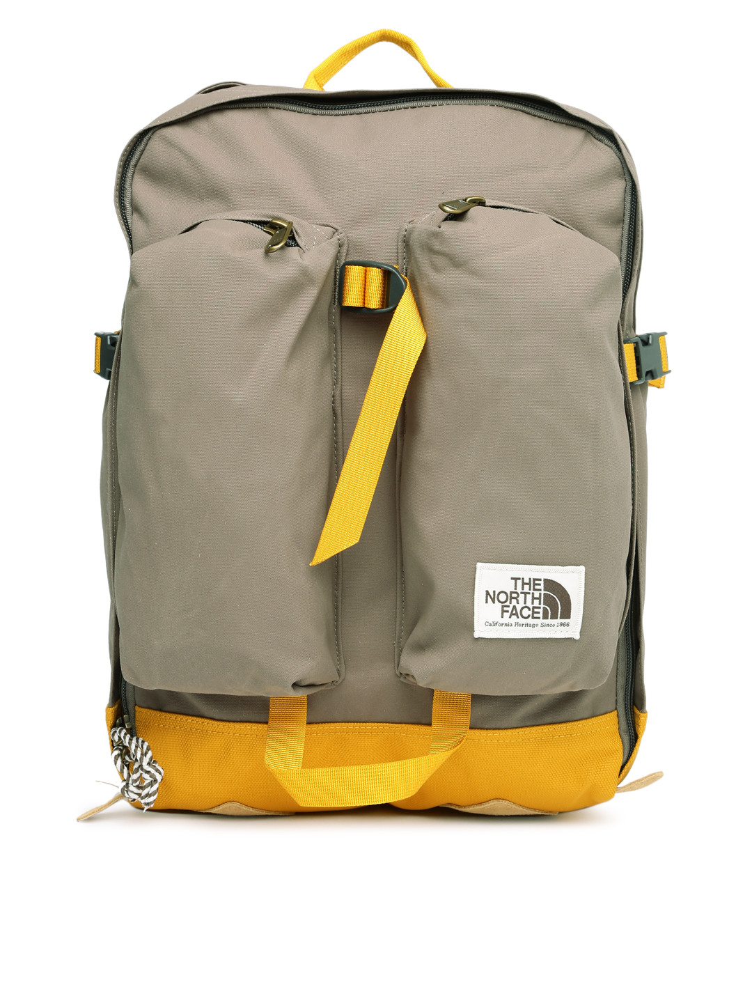 Buy The North Face Unisex Brown & Yellow Mini Crevasse Laptop Backpack