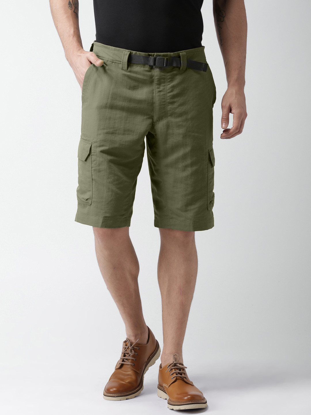 Buy The North Face Men Olive Green Solid Cargo Shorts Shorts for Men 1802752 Myntra