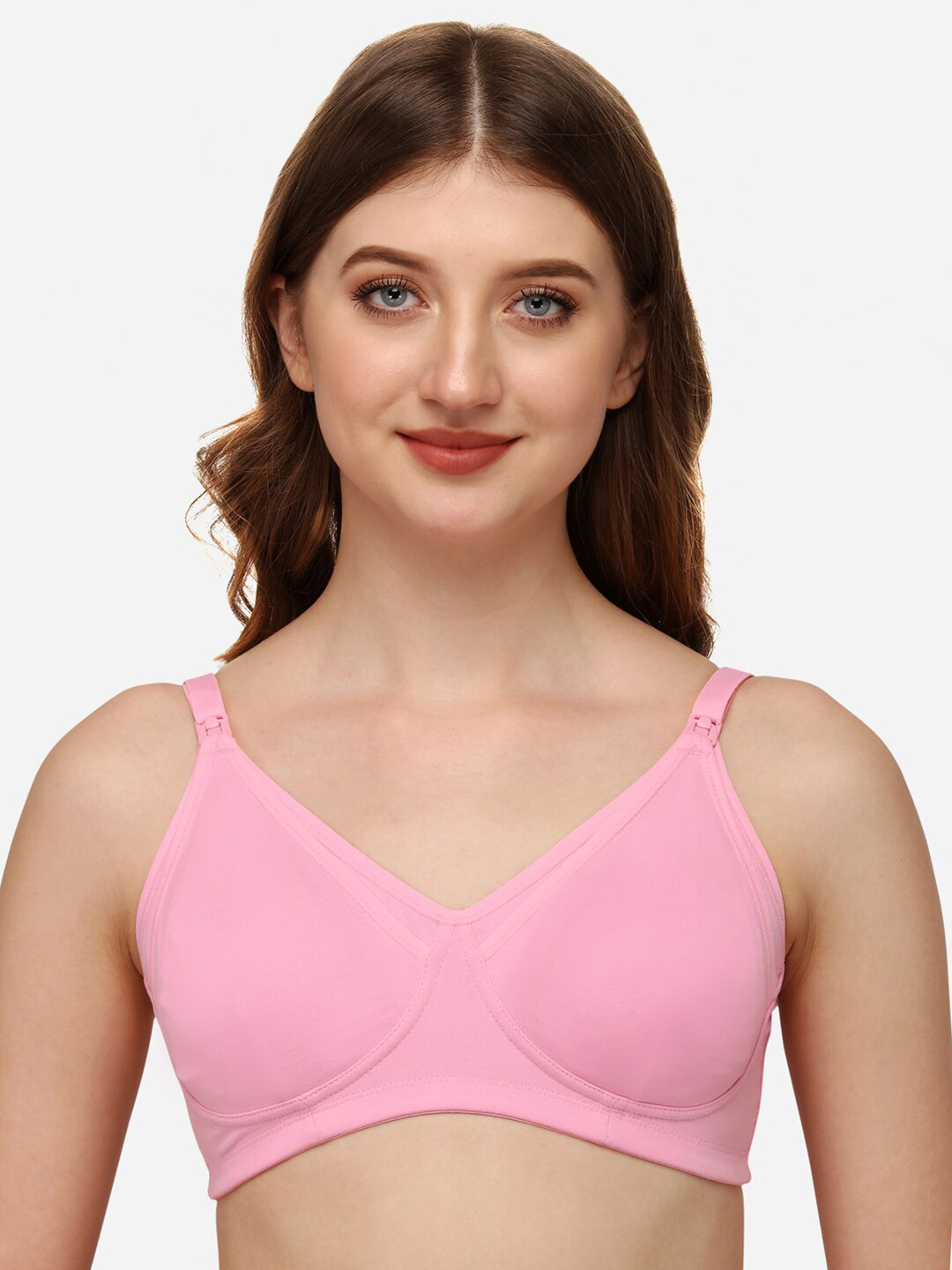 Buy Soie Pink Non Padded Non Wired Maternity Bra Bra for Women