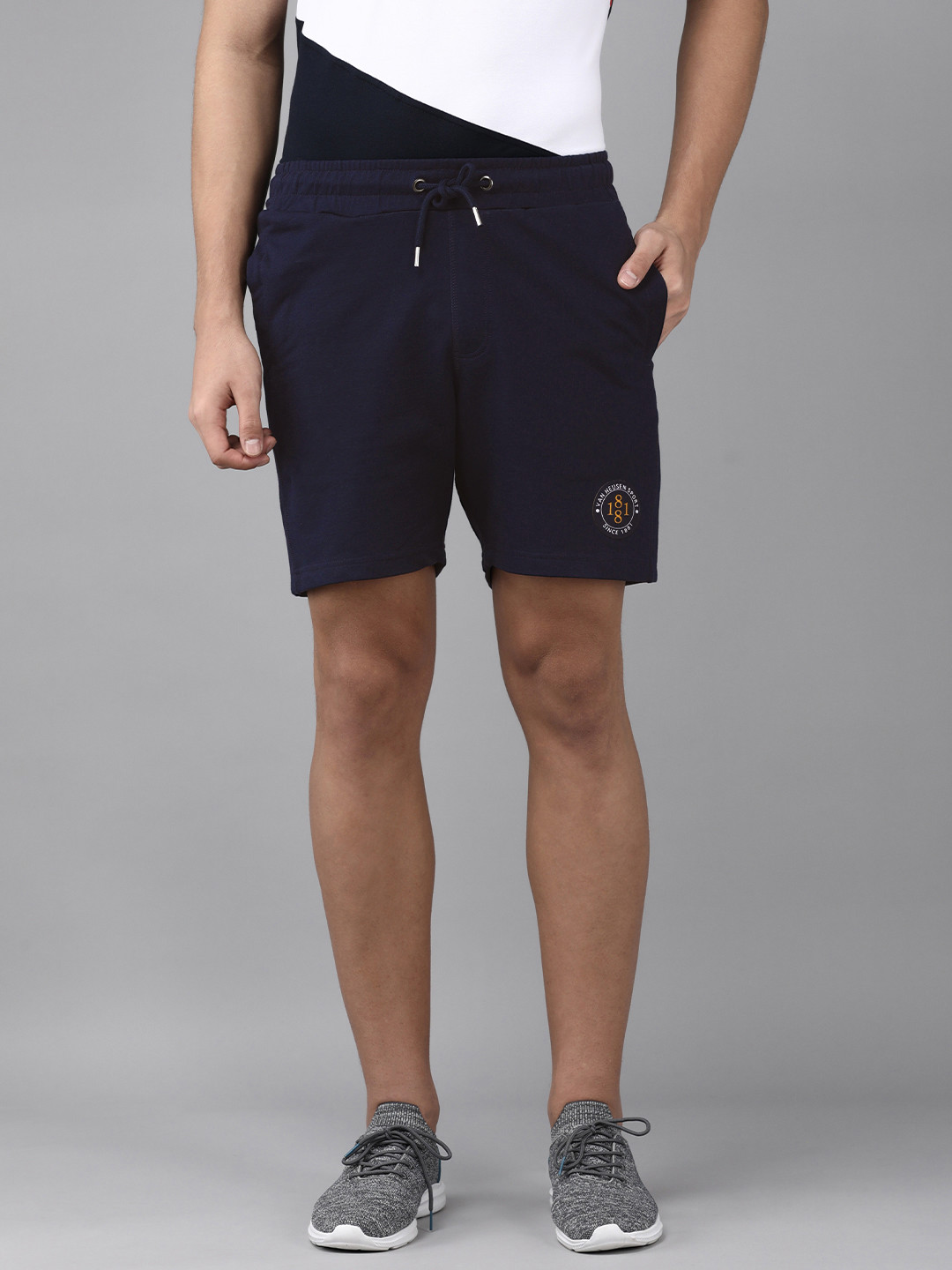 Buy Van Heusen Sport Men Navy Blue Pure Cotton Shorts Shorts for Men