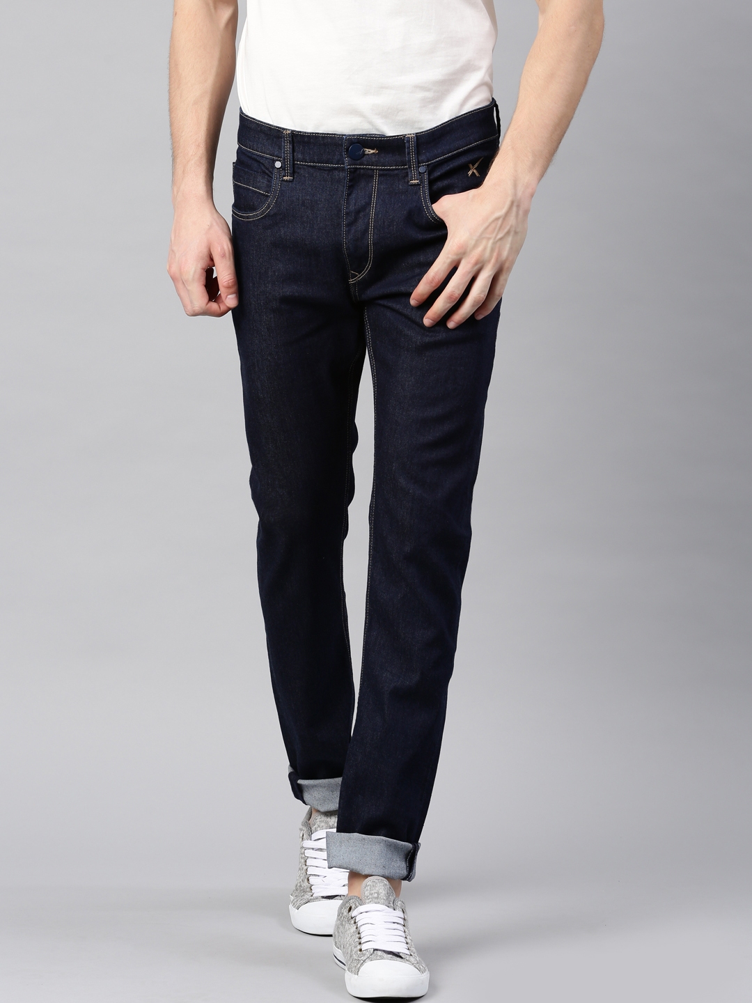 Buy HRX By Hrithik Roshan Men Blue Skinny Fit Stretchable Jeans - Jeans ...