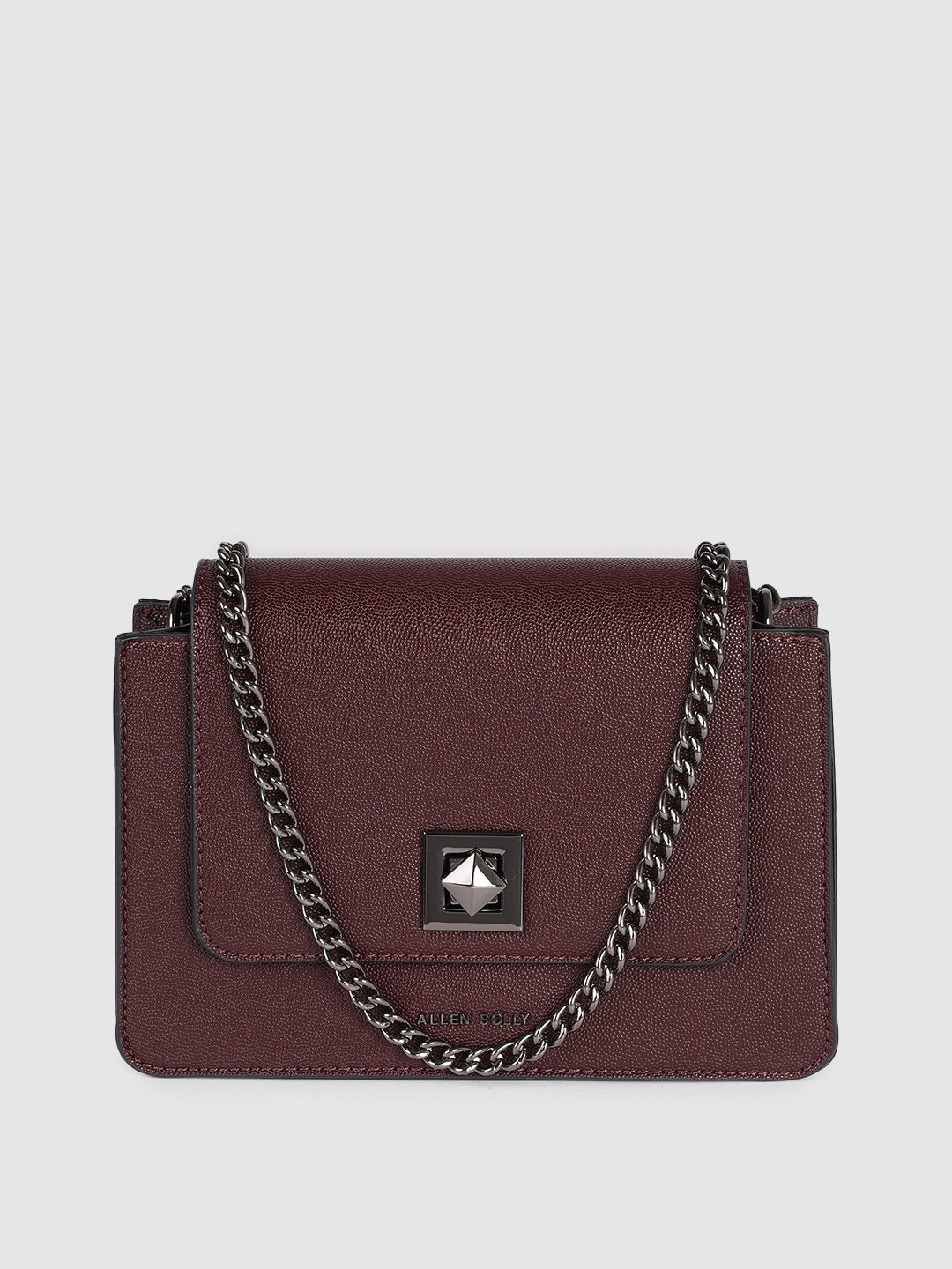 Buy Allen Solly Burgundy Solid Clutch Clutches for Women 18036934