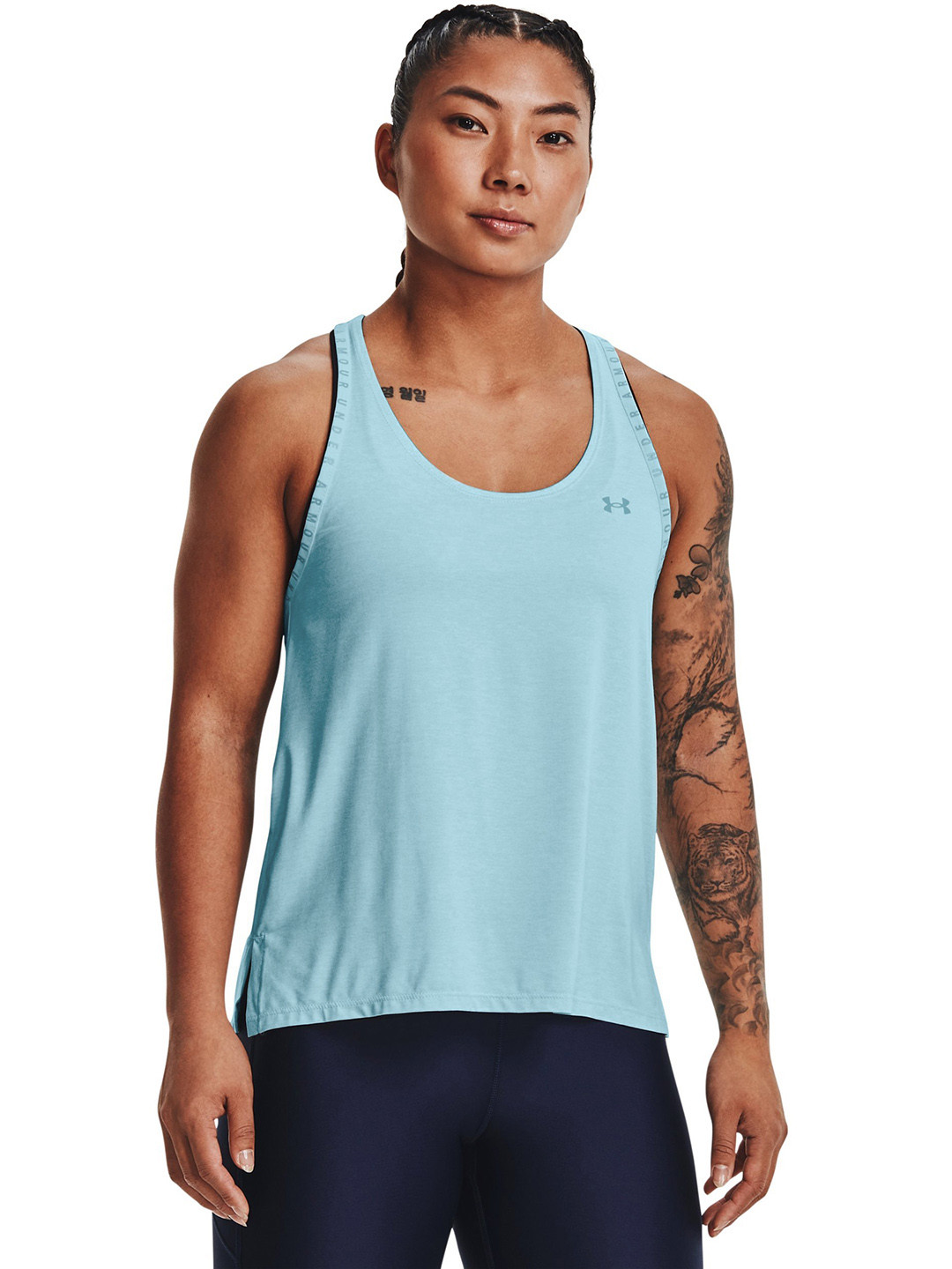 Buy UNDER ARMOUR Blue Knockout Mesh Back Tank Top Tops for Women