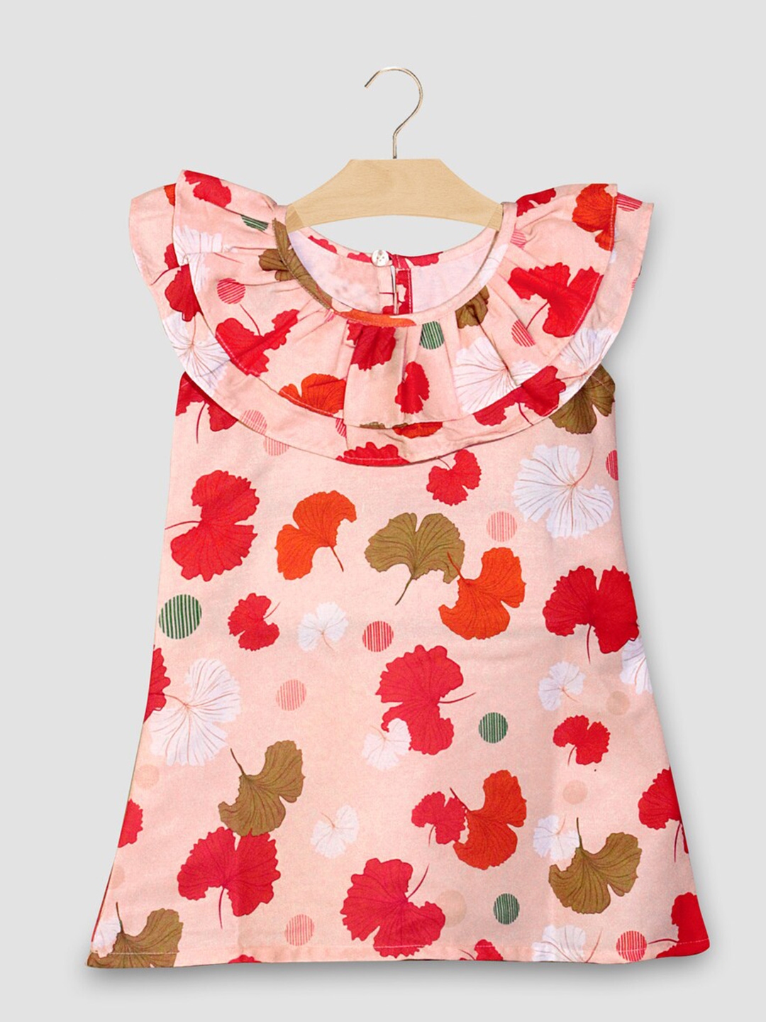 Buy Touch Trends Girls Peach Coloured Floral A Line Dress Dresses for Buy Touch Trends Girls Peach Coloured Floral A Line Dress Dresses for