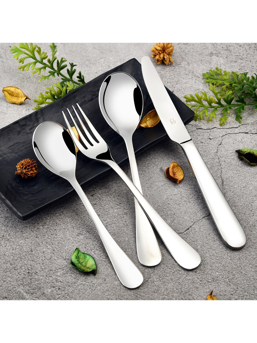 Buy FNS Victoria Stainless Steel 24 PCs Cutlery Set With Stand