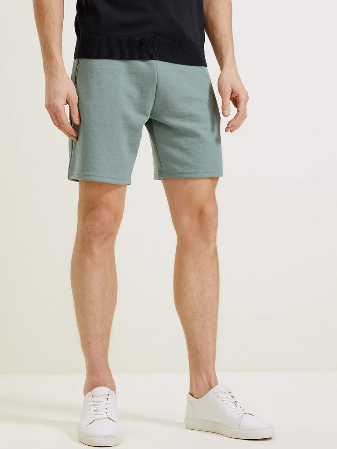Buy Marks & Spencer Men Green Low Rise Shorts Shorts for Men 18044718