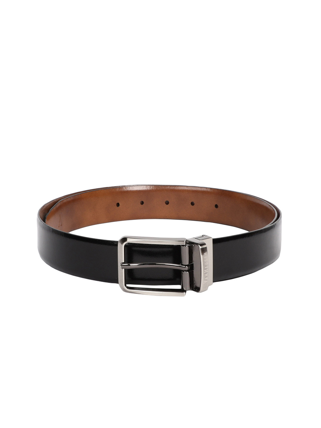 Buy Van Heusen Men Black Leather Belt Belts for Men 18045482 Myntra
