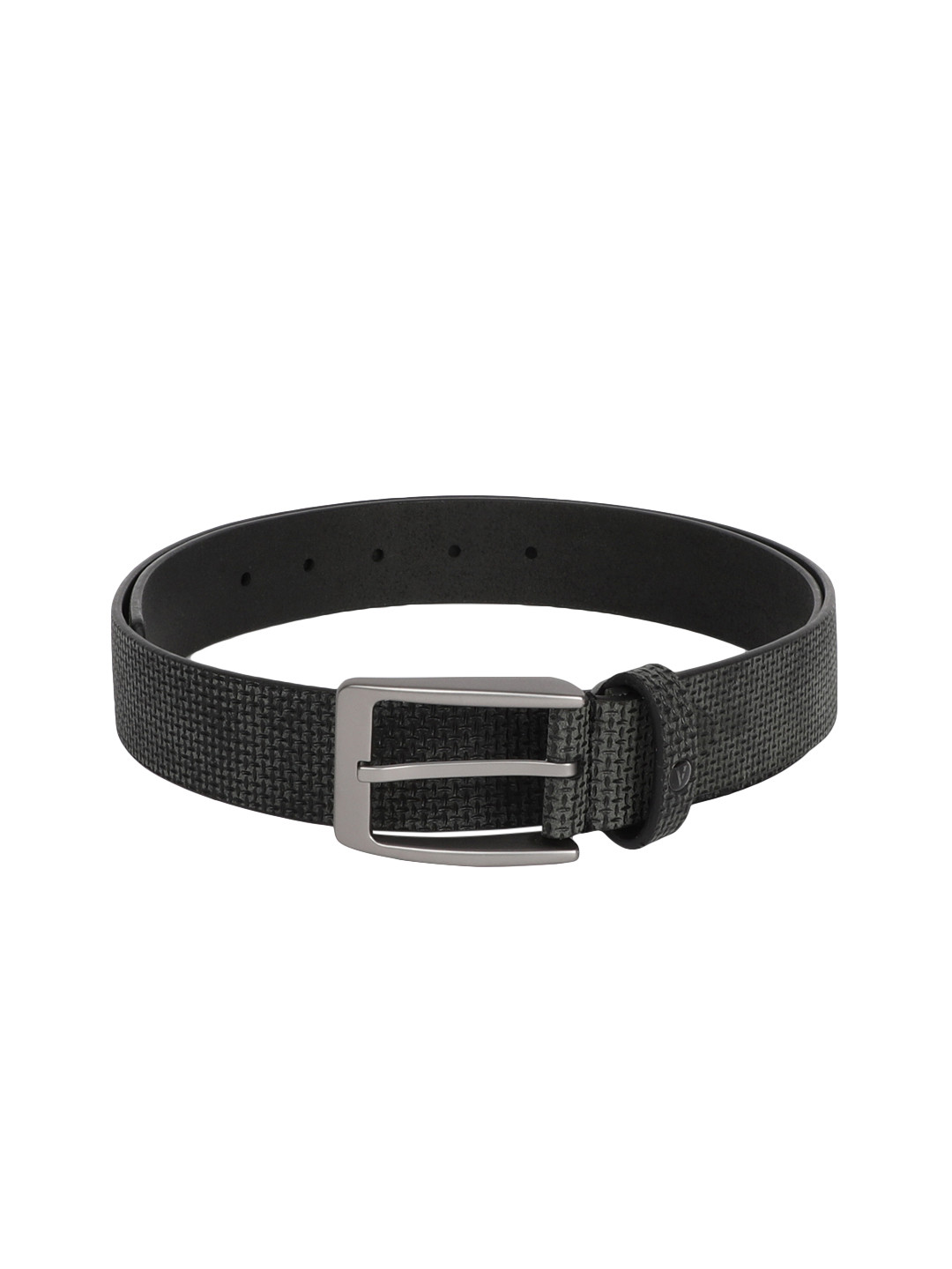 Buy Van Heusen Men Black Textured Leather Belt Belts for Men 18045528