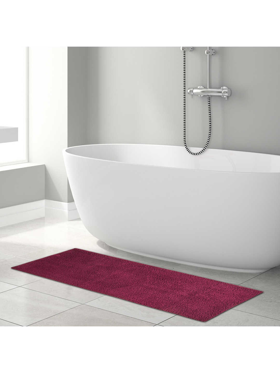 Buy Home Centre Purple Solid Bath Runners Floor Mats & Dhurries for