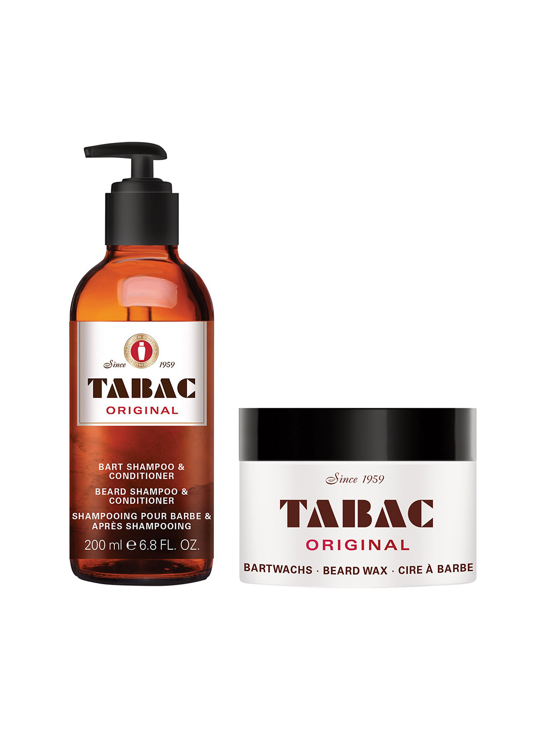Buy Tabac Men Set Of Beard Shampoo And Conditioner 200 Ml & Beard Wax 40 G Beard Serum And Oil