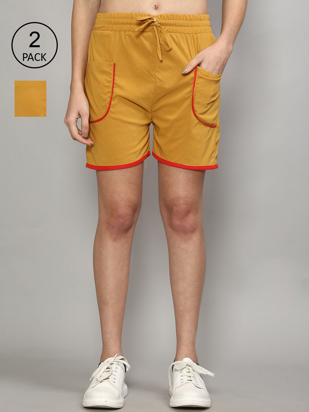 Buy GRACIT Women Yellow Running Shorts Shorts for Women 18050684 Myntra