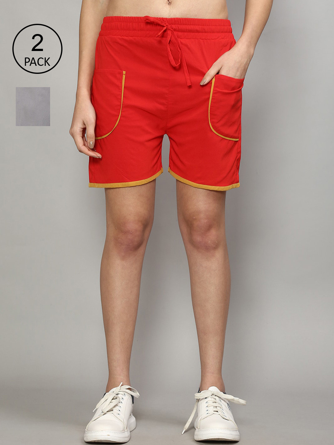 Buy GRACIT Women Red Running Shorts Shorts for Women 18050704 Myntra