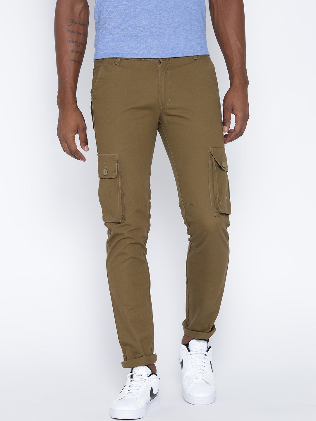 olive green slim fit pants